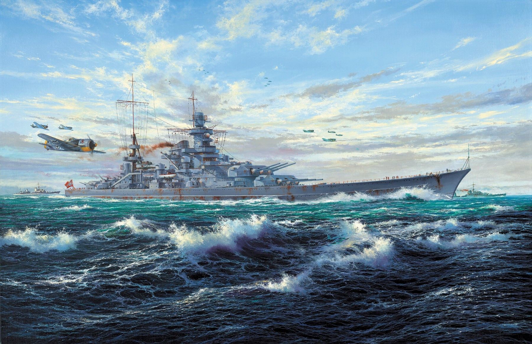1800x1164 ESCORT TO THE SCARNHORST. Aces High Gallery