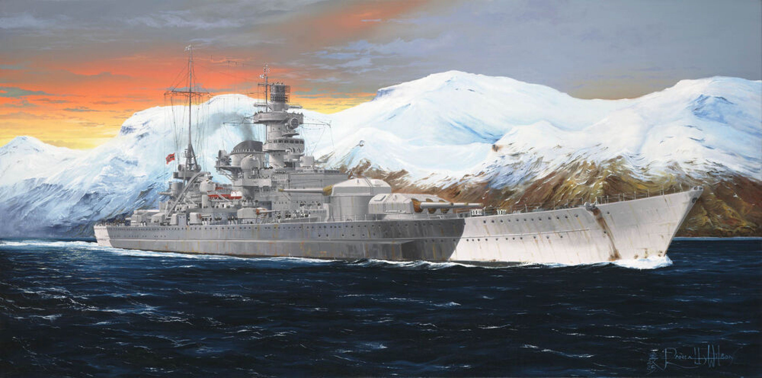 3225x1600 Trumpeter TRU5361 German Scharnhorst Battleship / 1:350