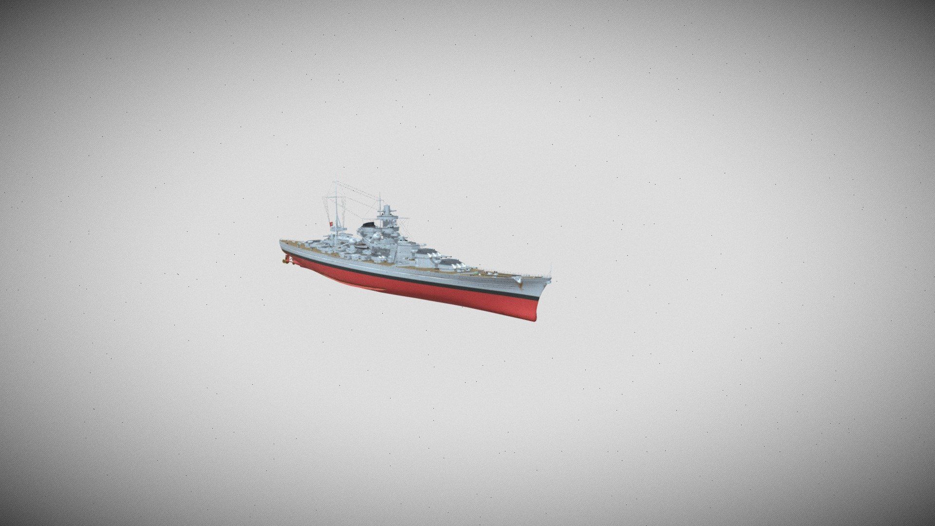 1920x1080 German Battleship Scharnhorst model by Sheldon Day [17df3f3]