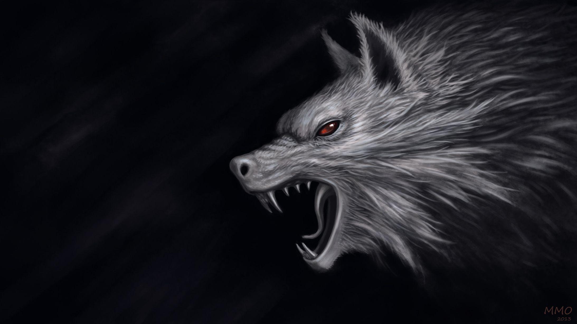 Hình nền tối 2186x1229 Quái vật Wolves Head Fantasy sói.  2186x1229