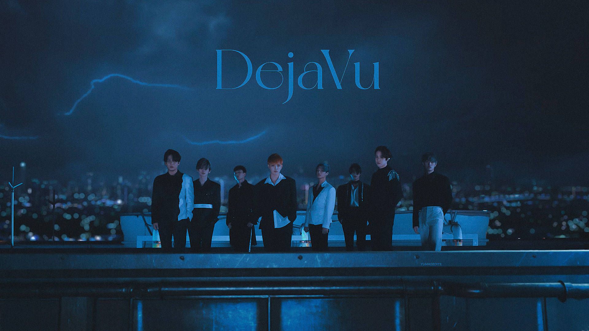 1920x1080 Ateez On Rooftop Desktop Wallpaper