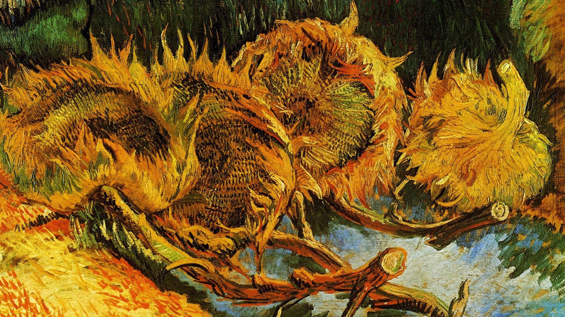 1920x1080 Wallpaper sunflowers, picture, Vincent van Gogh for mobile and desktop, section живопись, resolution 1920x1080