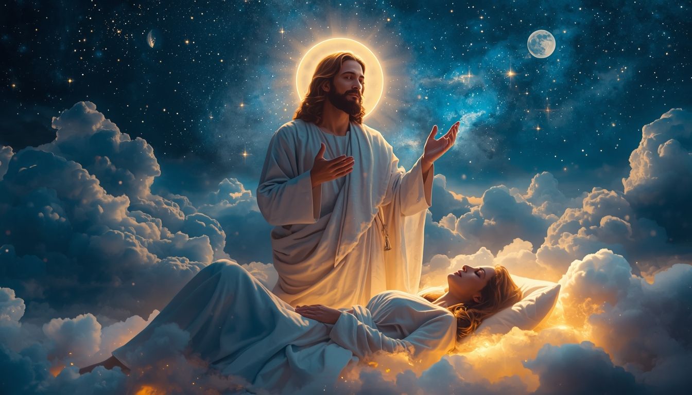 1344x768 divine nighttime healing scene heaven jesus christ