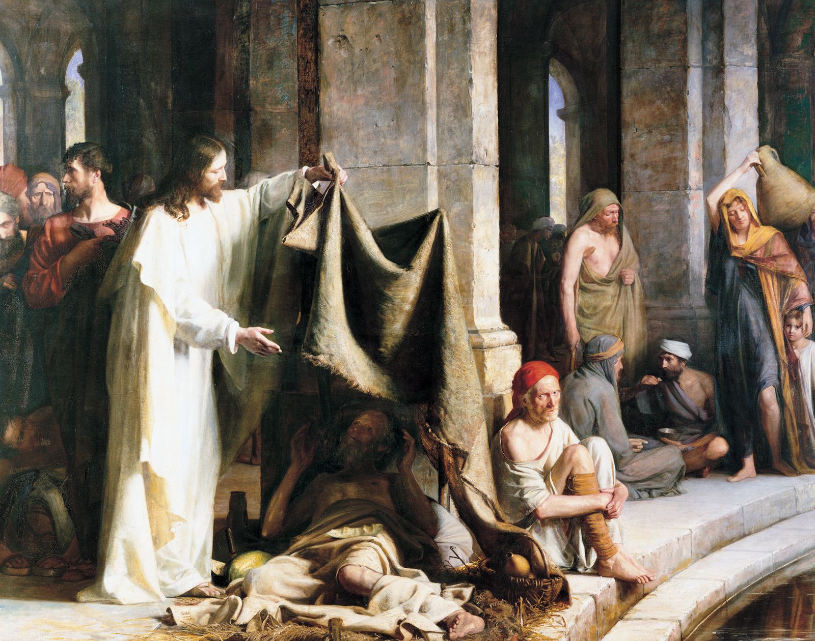 1600x1260 Jesus Goes About Healing Great Multitudes Begin To Follow Him. Come Unto Christ Study Guide