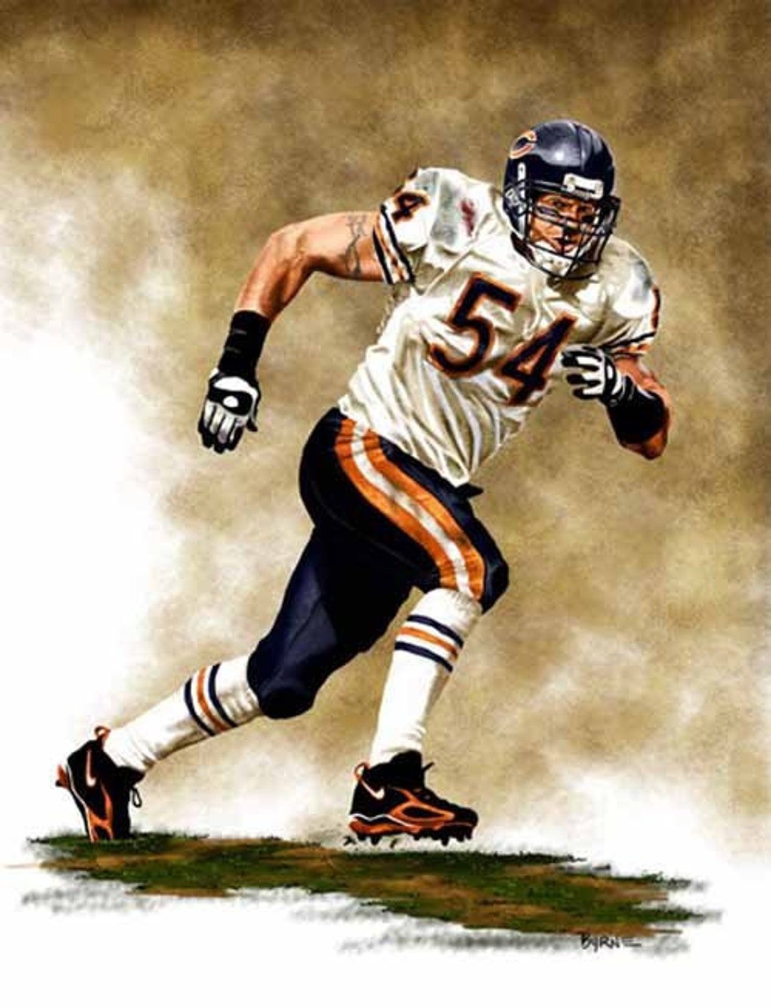 1080x1413 Brian Urlacher Edition Giclee by James Byrne Bears Artwork