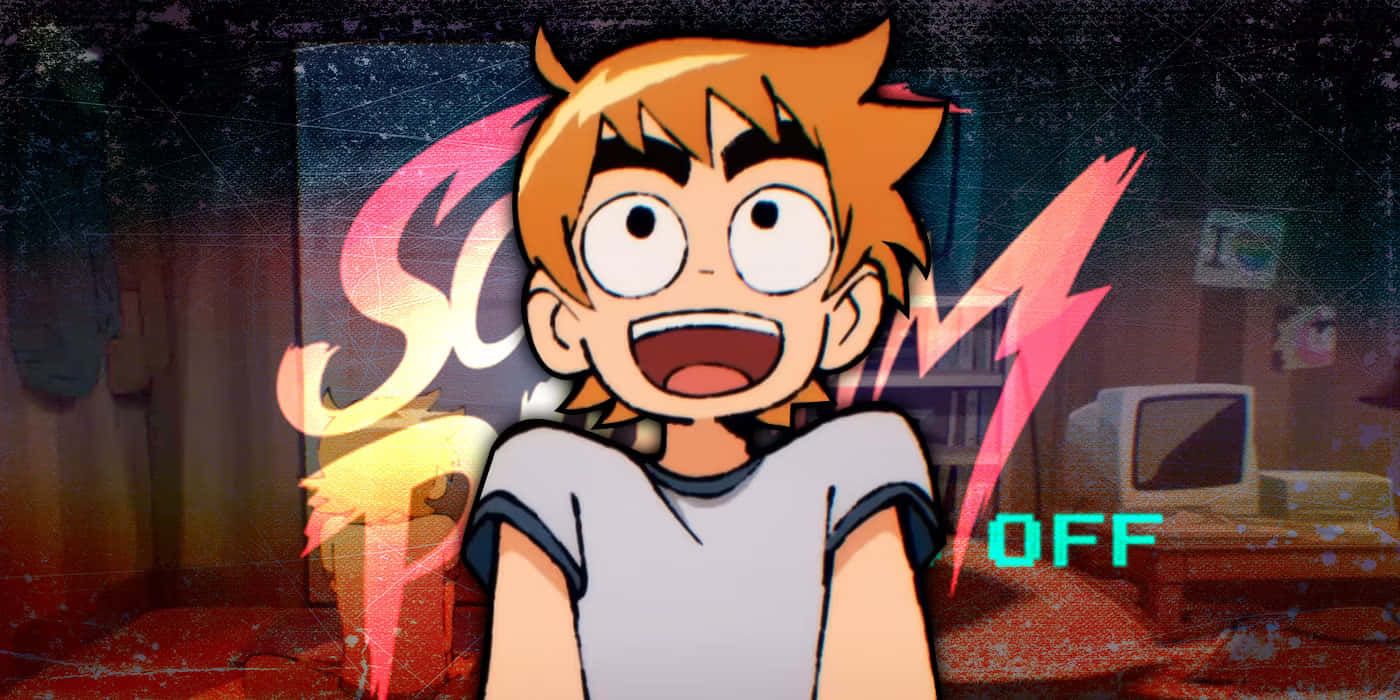 1400x700 Download Scott Pilgrim Takes Off Animated Graphic Wallpaper