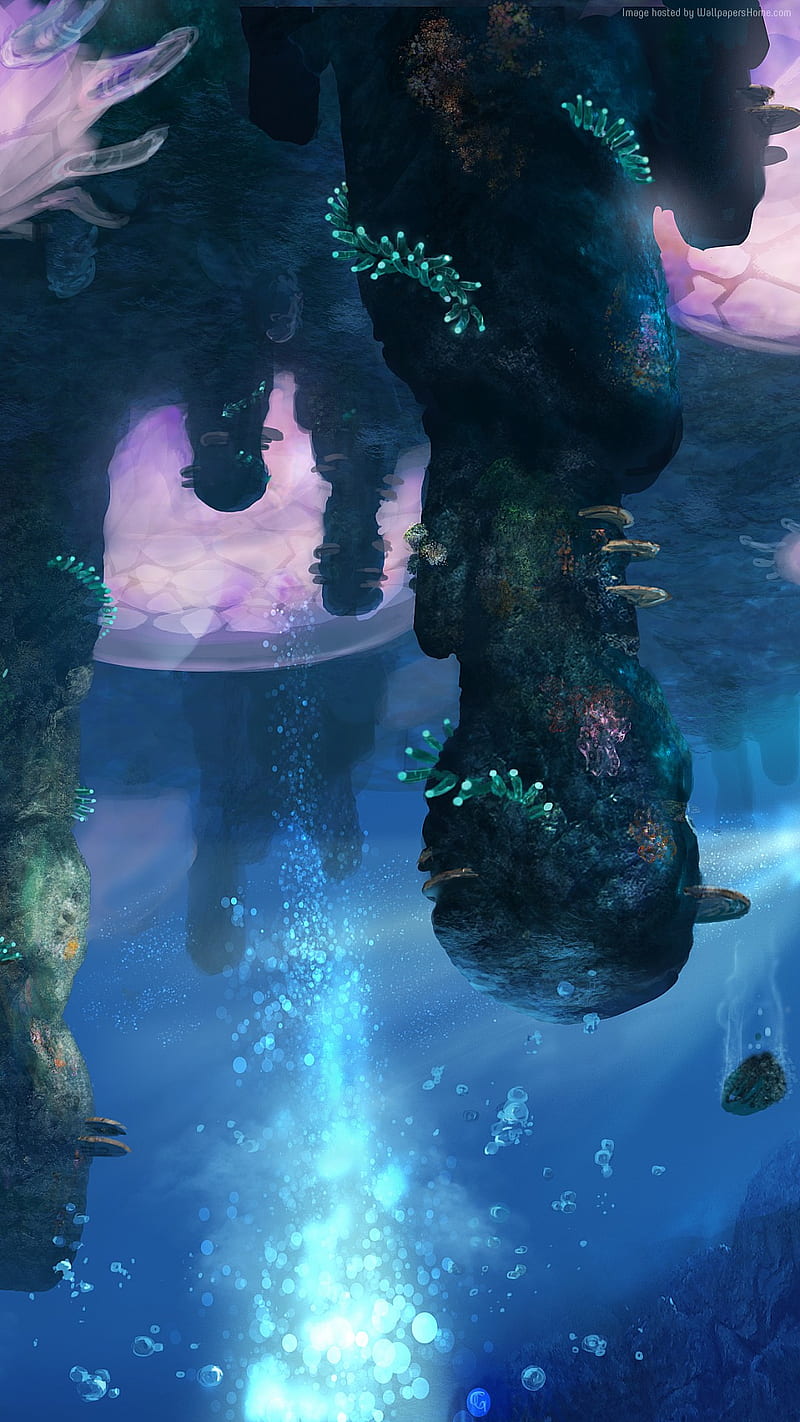 800x1422 Floating Island, game, subnautica, HD phone wallpaper