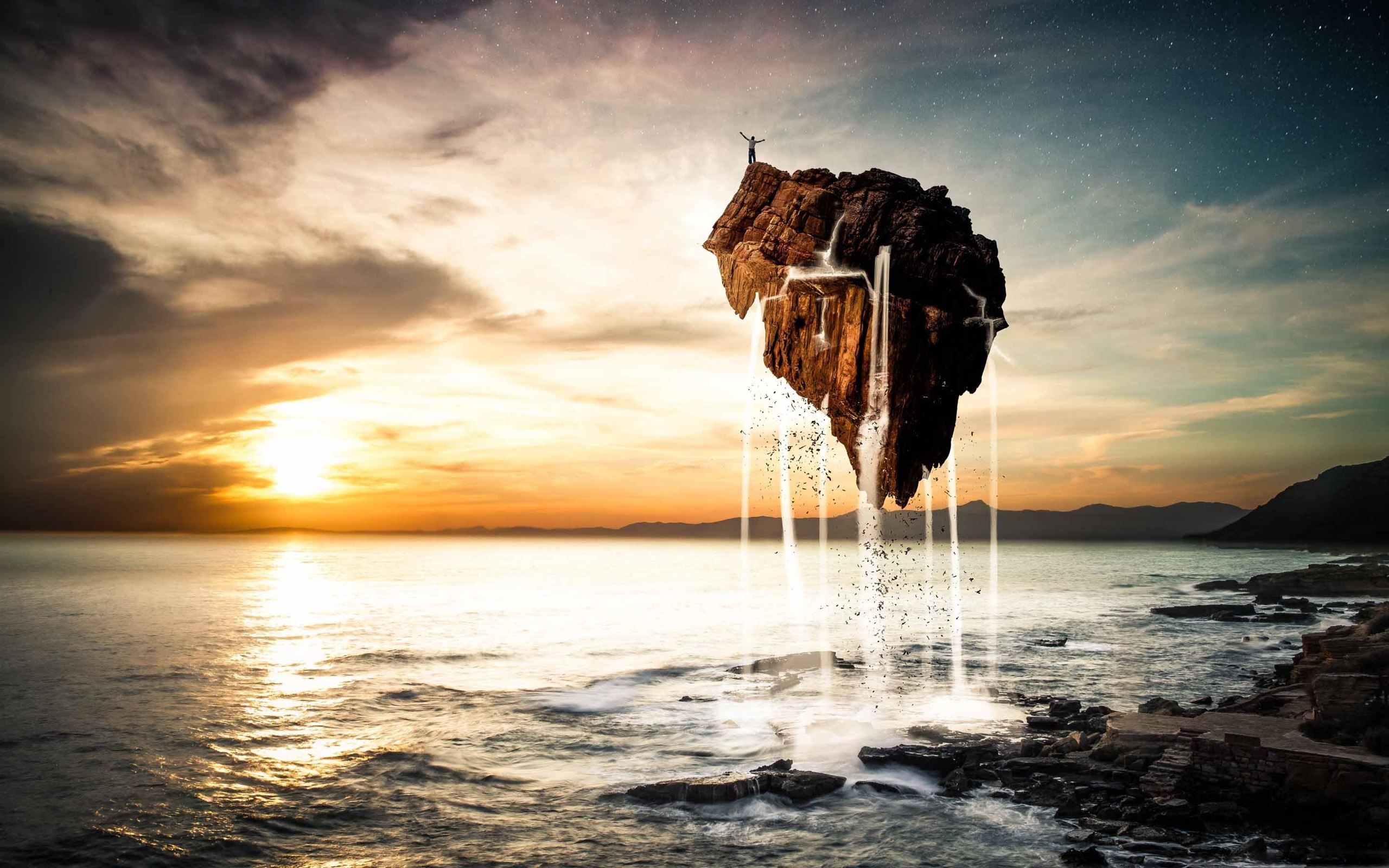 2560x1600 Floating Island MacBook Air Wallpaper Download