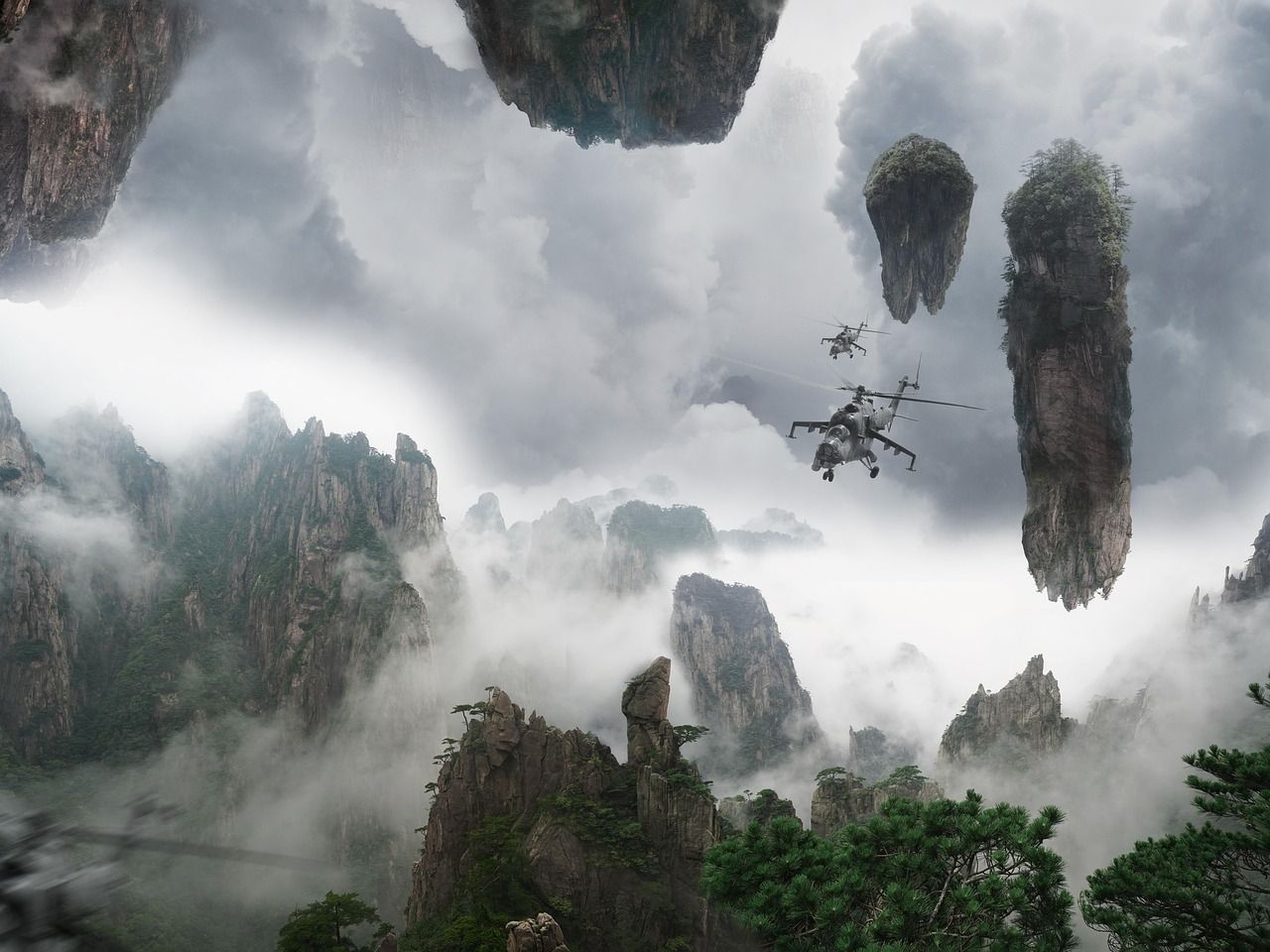 1280x960 Floating Island Mountains