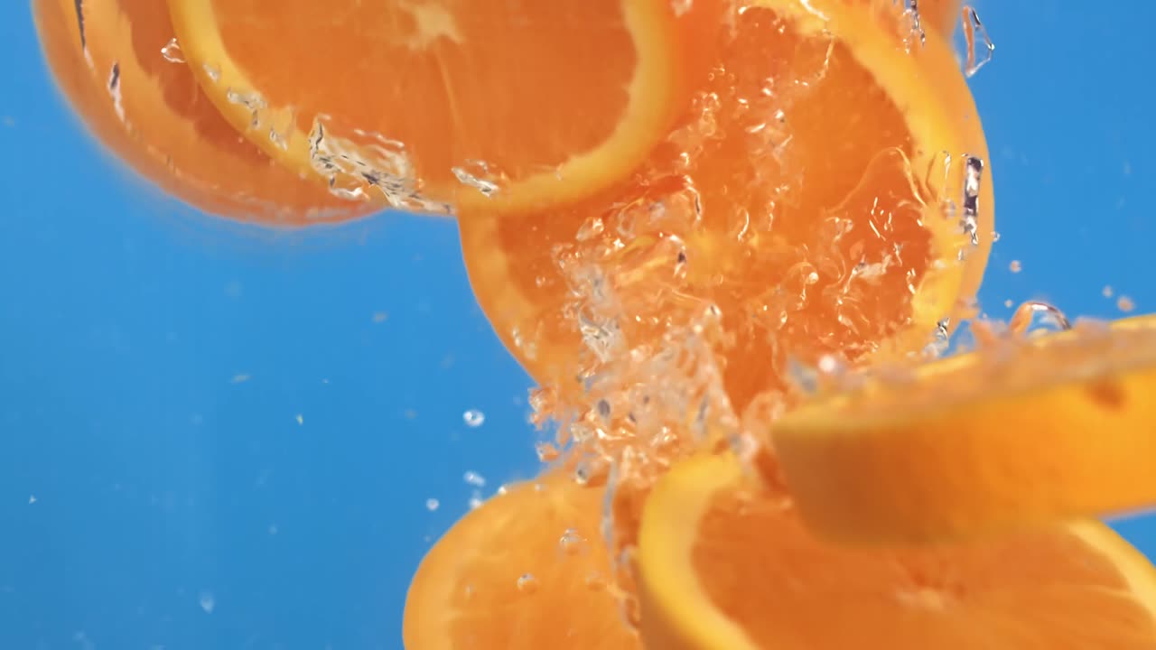 1280x720 Orange Splash With Navy Background