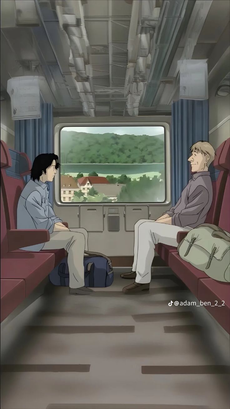 736x1308 Monster Anime Wallpaper Grimmer and Tenma
