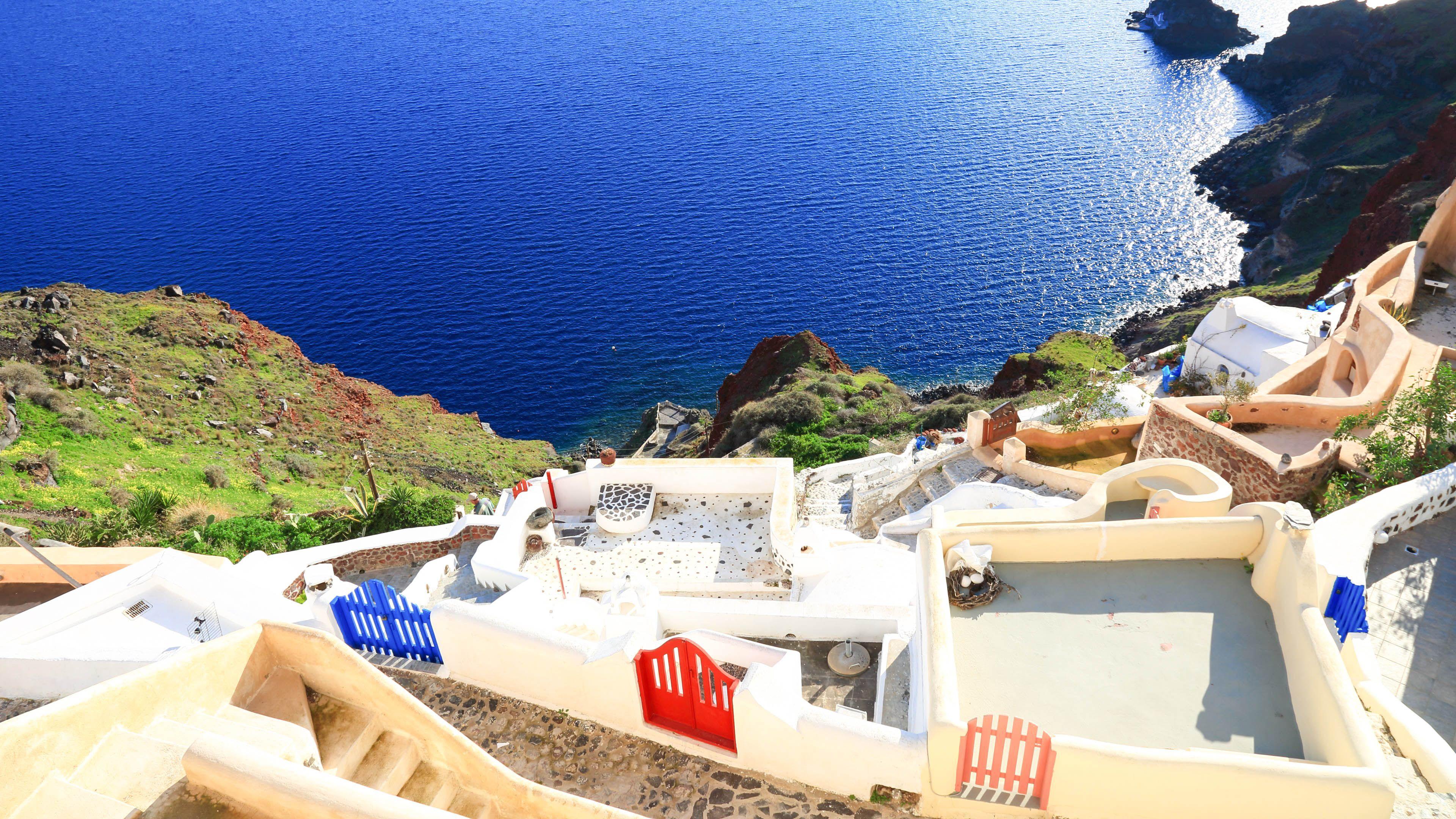 3840x2160 Santorini Amazing HD Wallpaper (High Resolution) HD Wallpaper