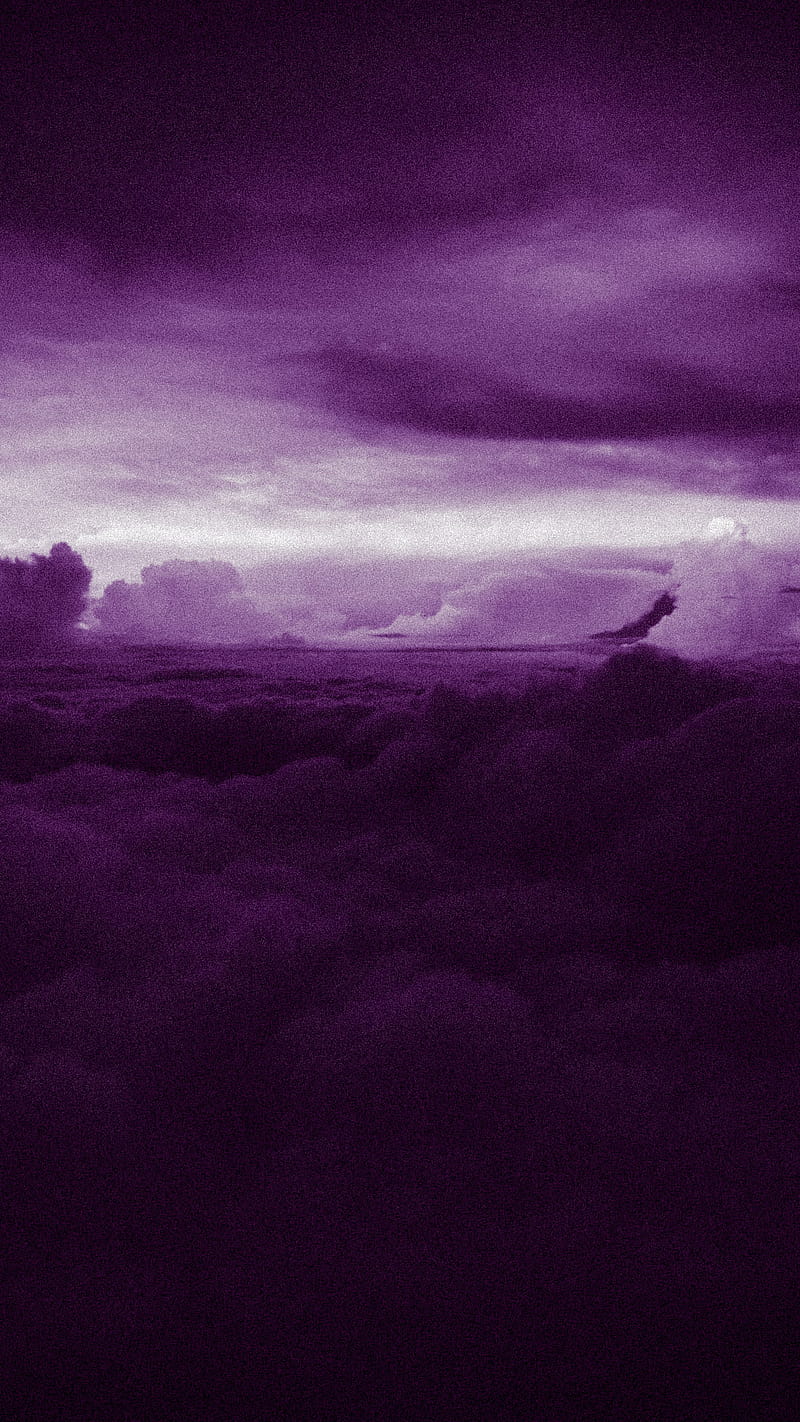 800x1422 Heaven Purple, black, clouds, dark, halo, horizon, nimbus, HD phone wallpaper