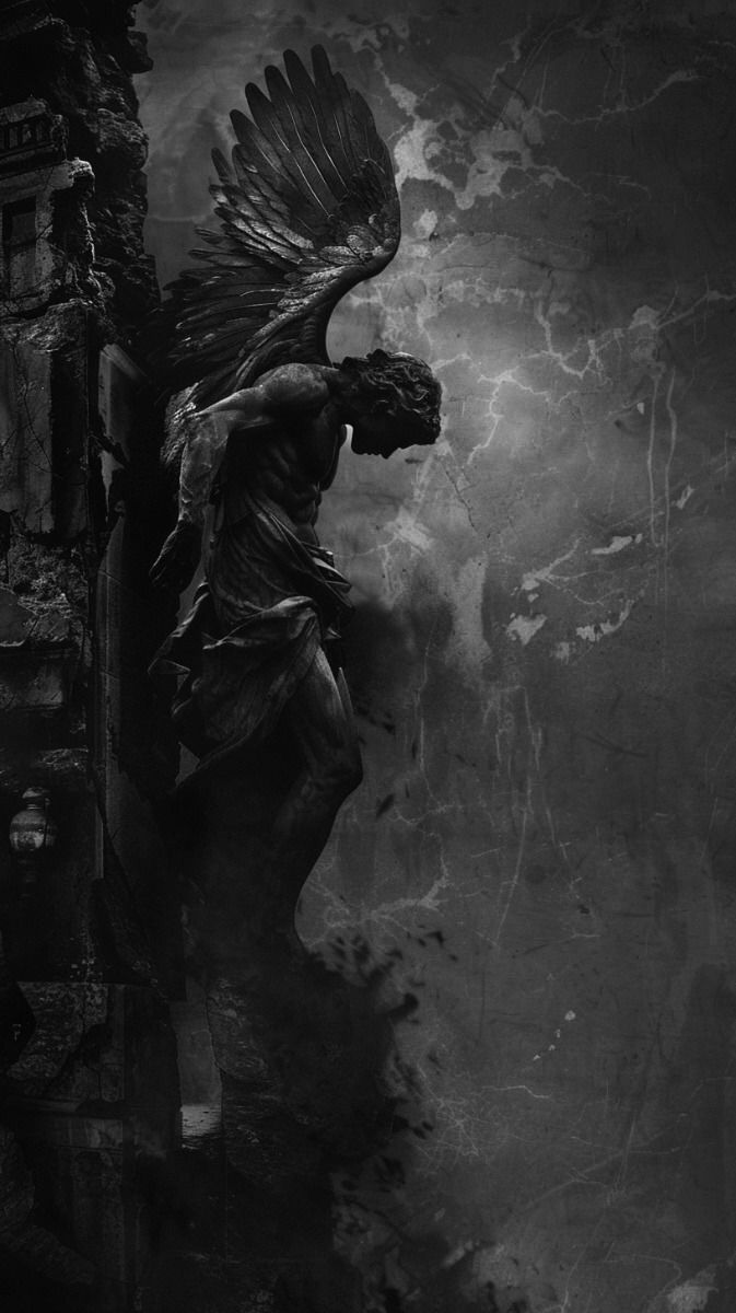 673x1200 Defeated wallpaper. Heaven and hell tattoos, Dark heaven, Dark art