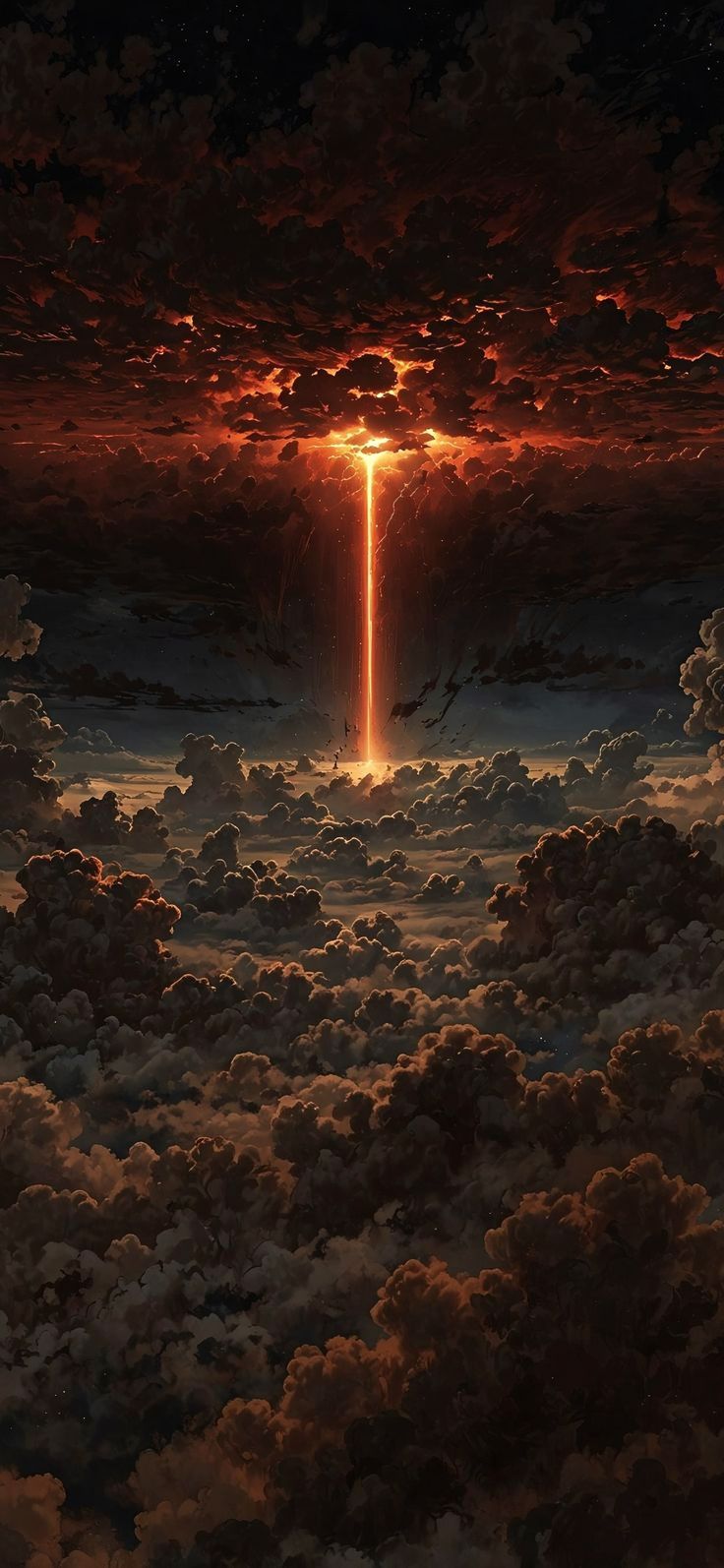 736x1594 Dark heaven background. Dark background religious art, Apocalyptic sky wallpaper, 4k