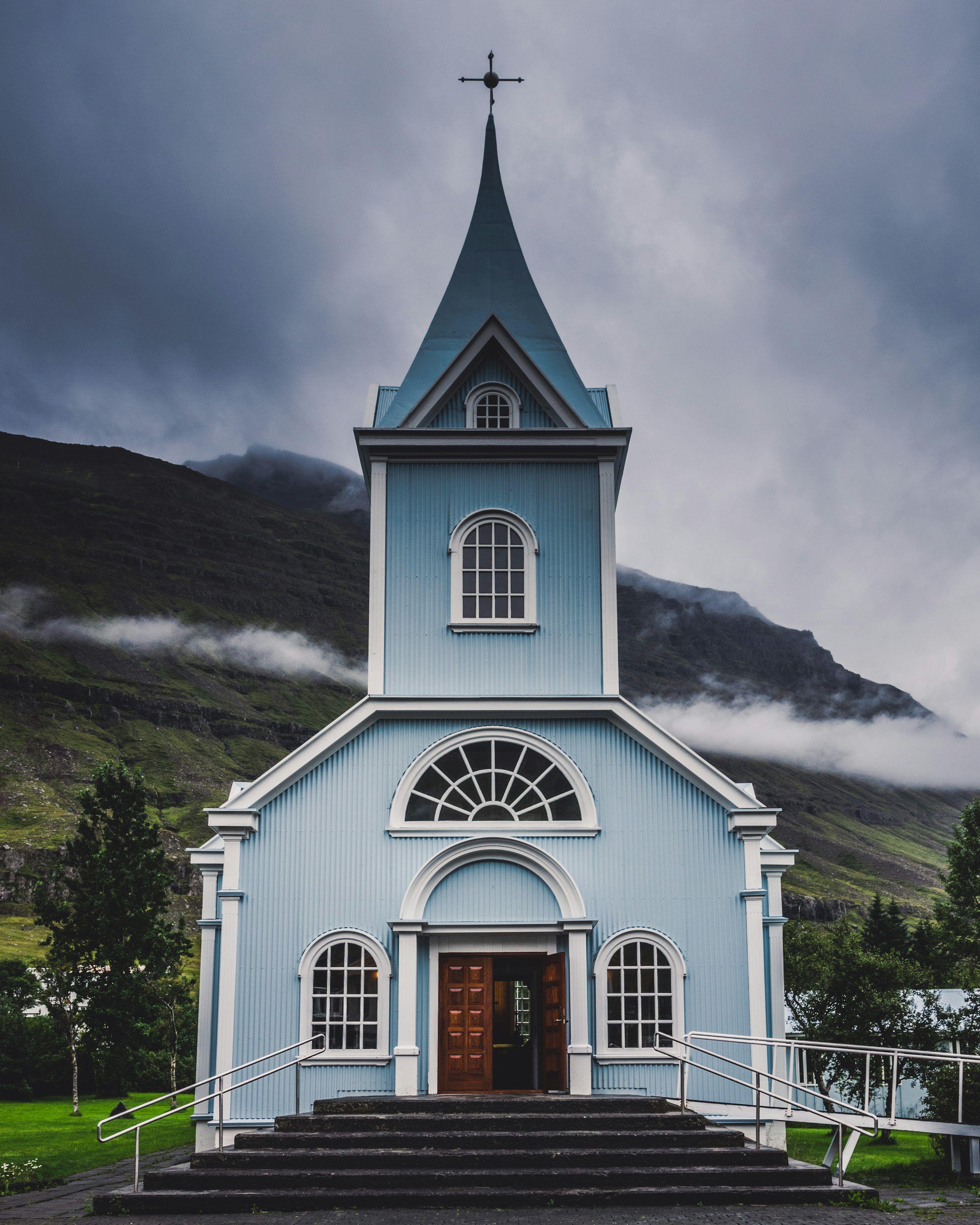 3000x3750 Blue and white wooden church during daytime photo