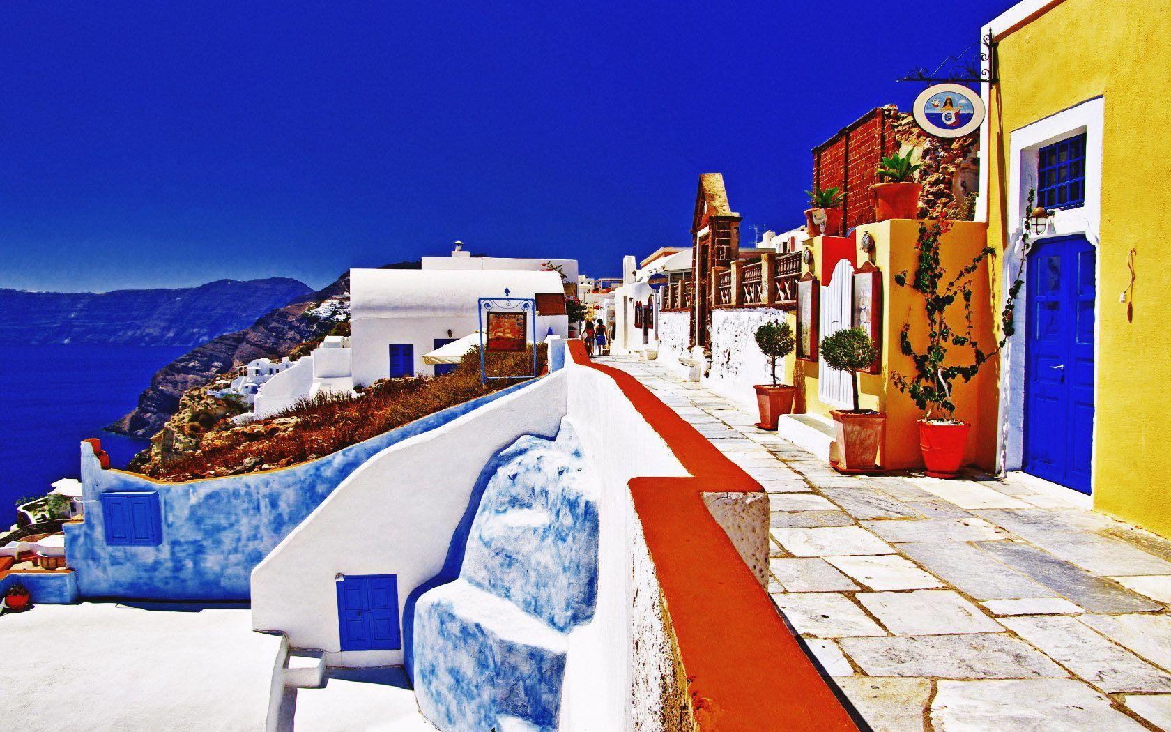 1680x1050 Santorini, Greece