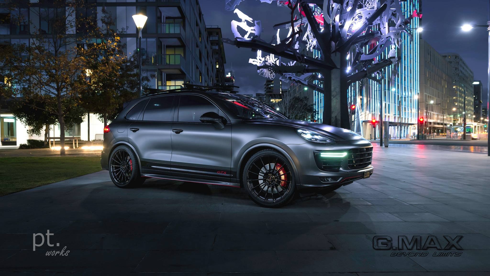2048x1152 Stunning Matte Black Porsche Cayenne GTS. CARiD.com Gallery