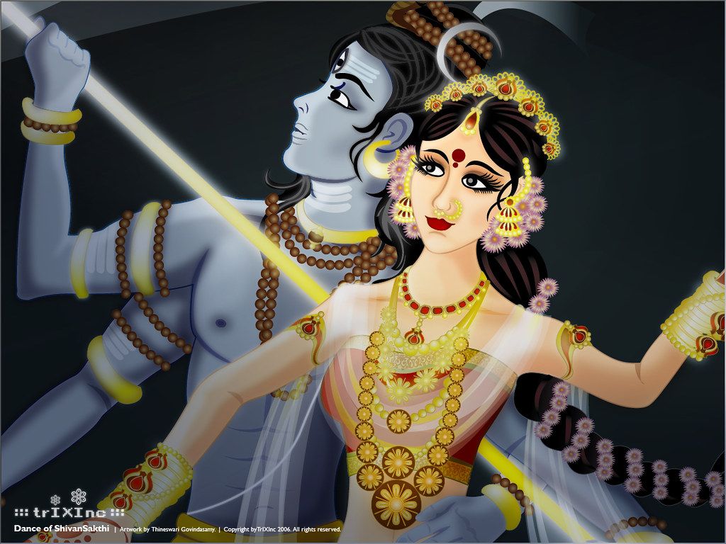 1024x768 Wallpaper : The Dance of ShivaSakthi. Presenting Lord Shiva