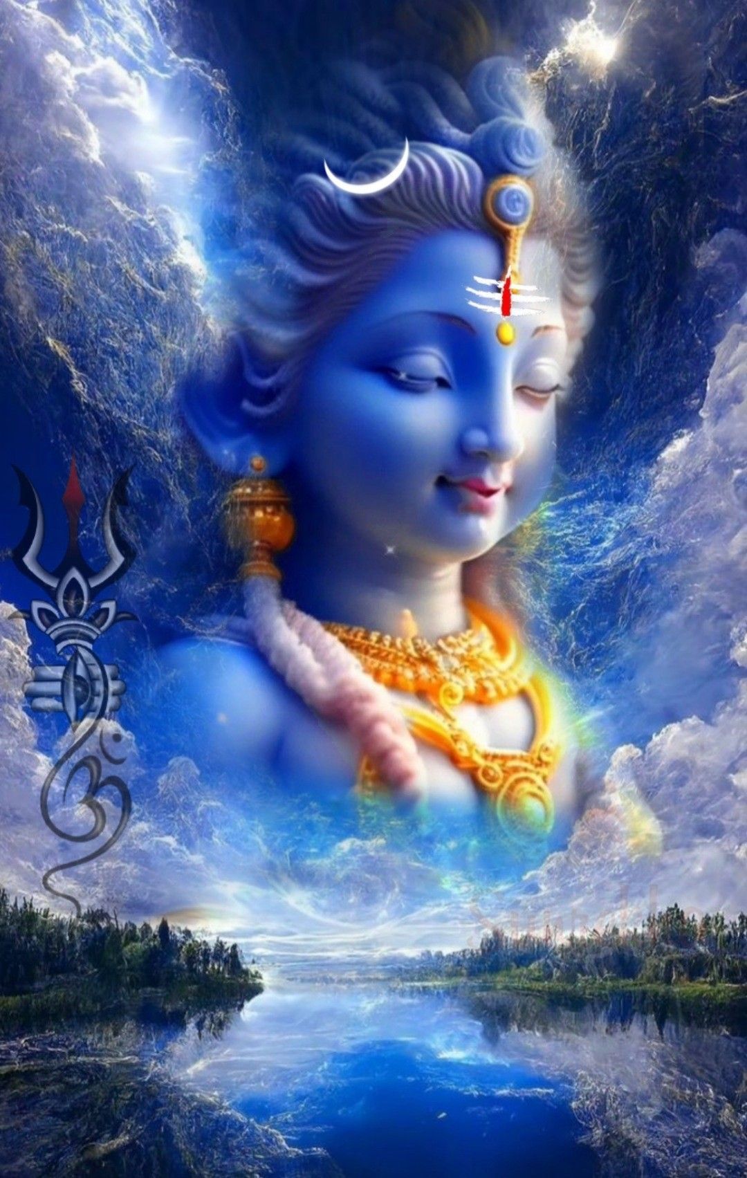 1080x1703 Mahadev And Krishna Wallpaper