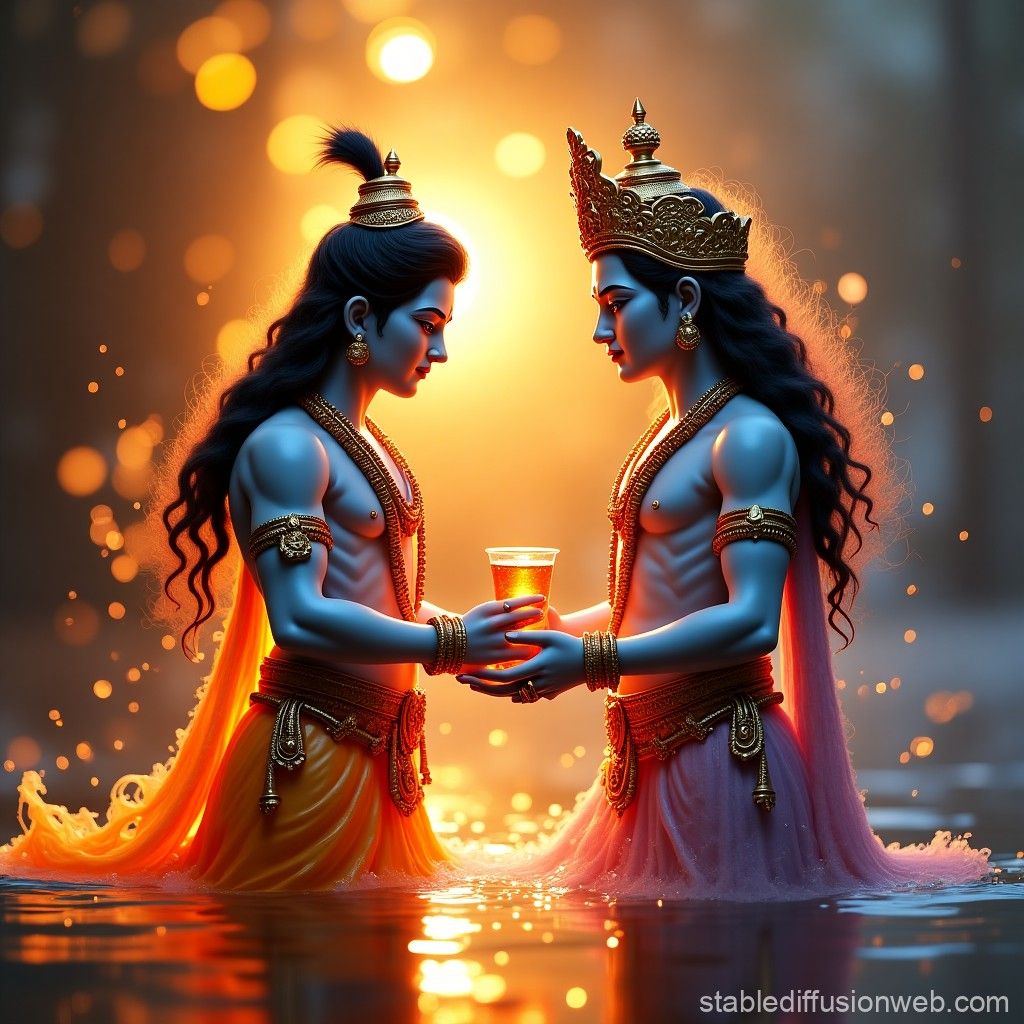 1024x1024 lord krishna and lord shiva wallpaper Prompts. Stable Diffusion Online