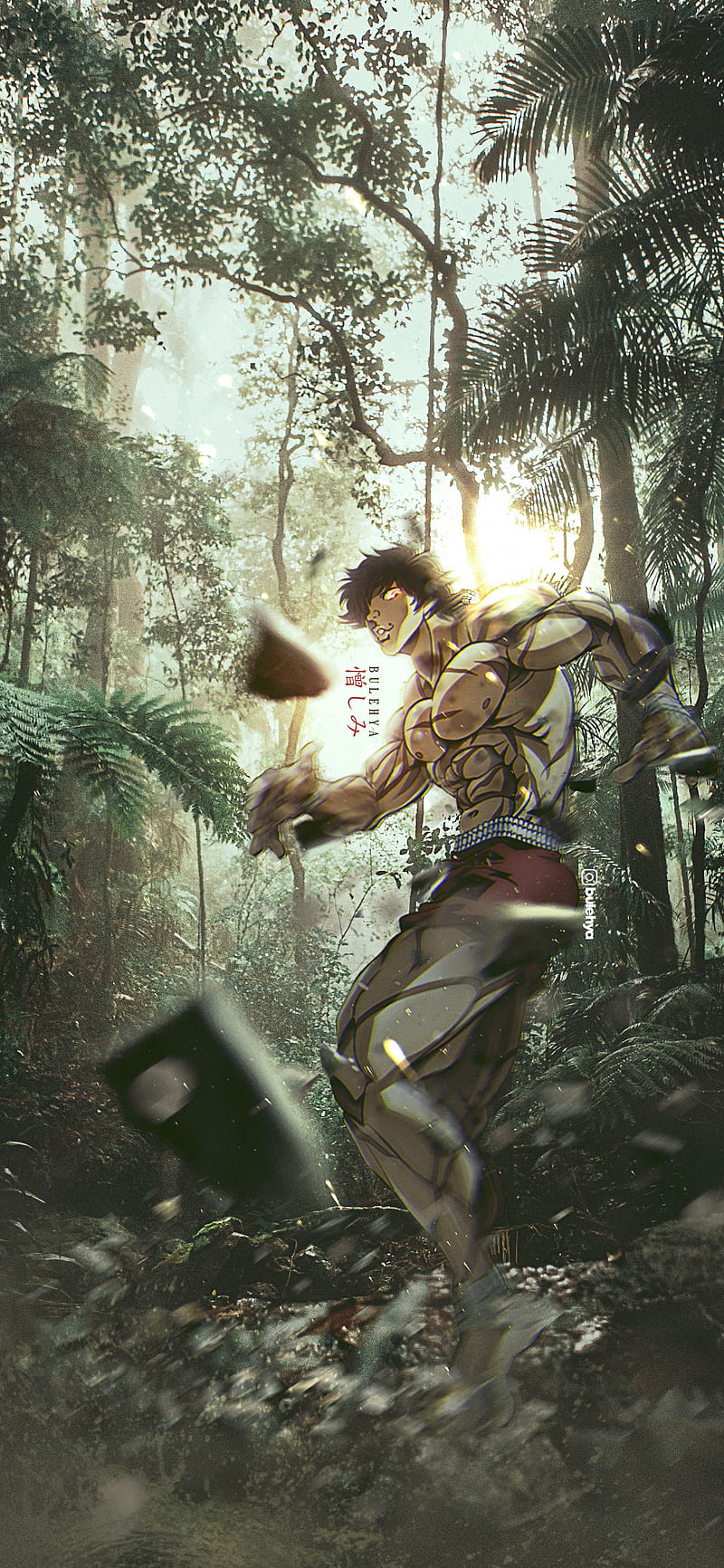 800x1732 Baki the grappler, anime, art, yujirohanma, yujiro, hanma, pickle, ufc, bakithegrappler, HD phone wallpaper