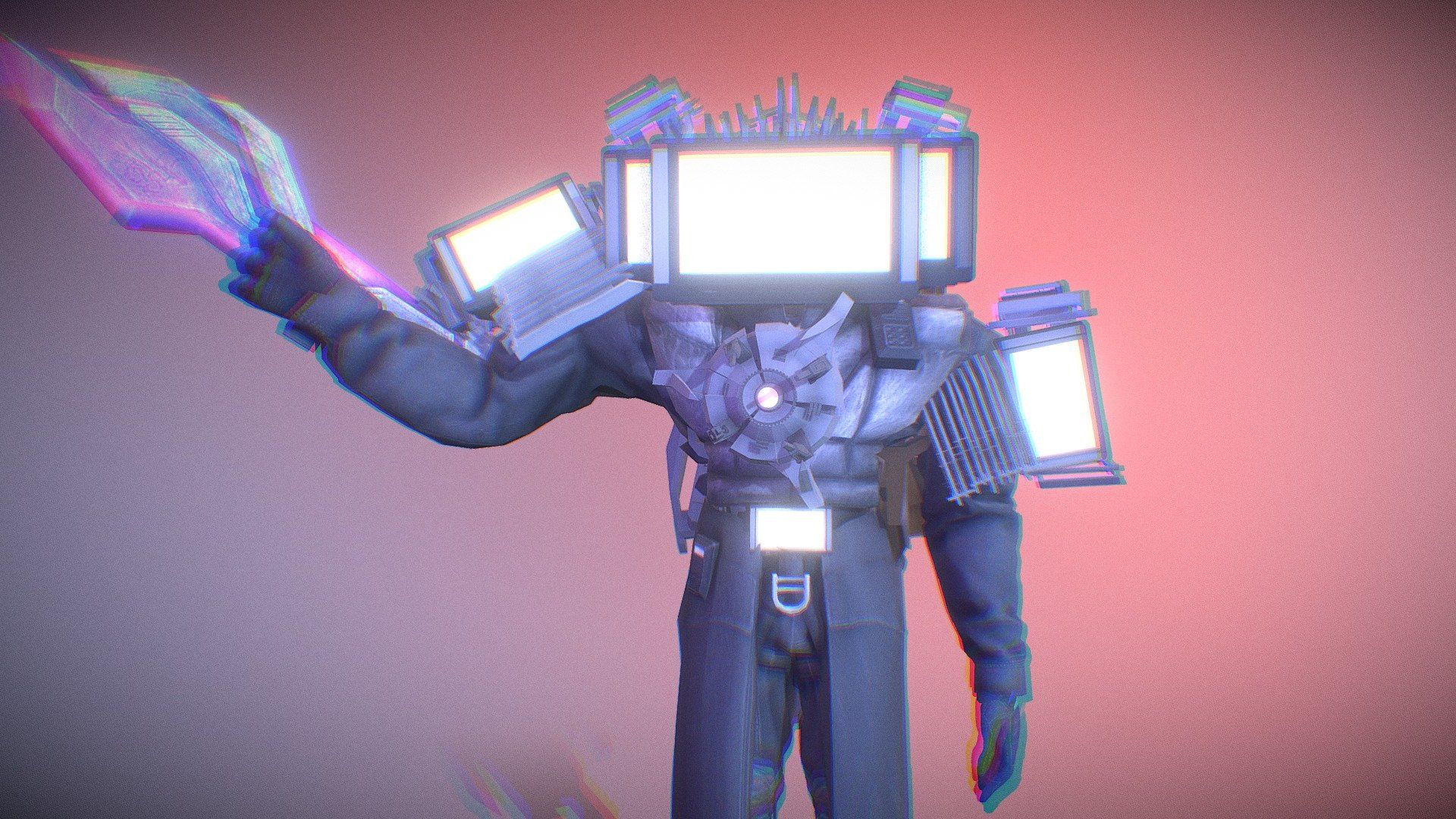1920x1080 Upgraded Titan Tv Man Free 3D Model By EMPEROR MARK [e01c873]