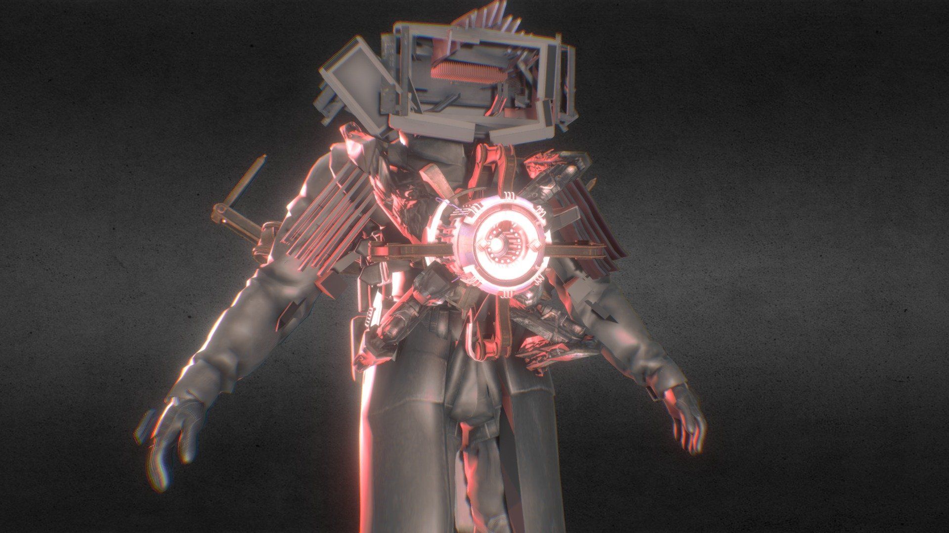 1920x1080 Titan Tv Man infected RIG MIXAMO IK Free 3D model by Guzinho0 [97bcabc]