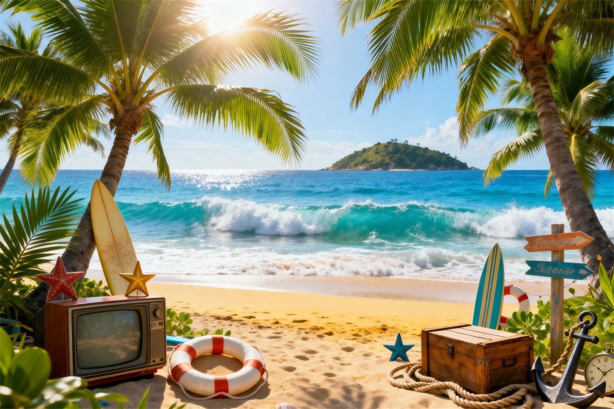 1260x840 Beach Backdrop Ideas Tropical Ocean Fun Vibes Summer Theme Backdrop Ideas RR61 13