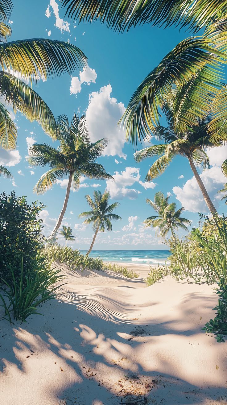 736x1313 Bright and relaxed summer wallpaper with a tropical vibe. /d61d3164