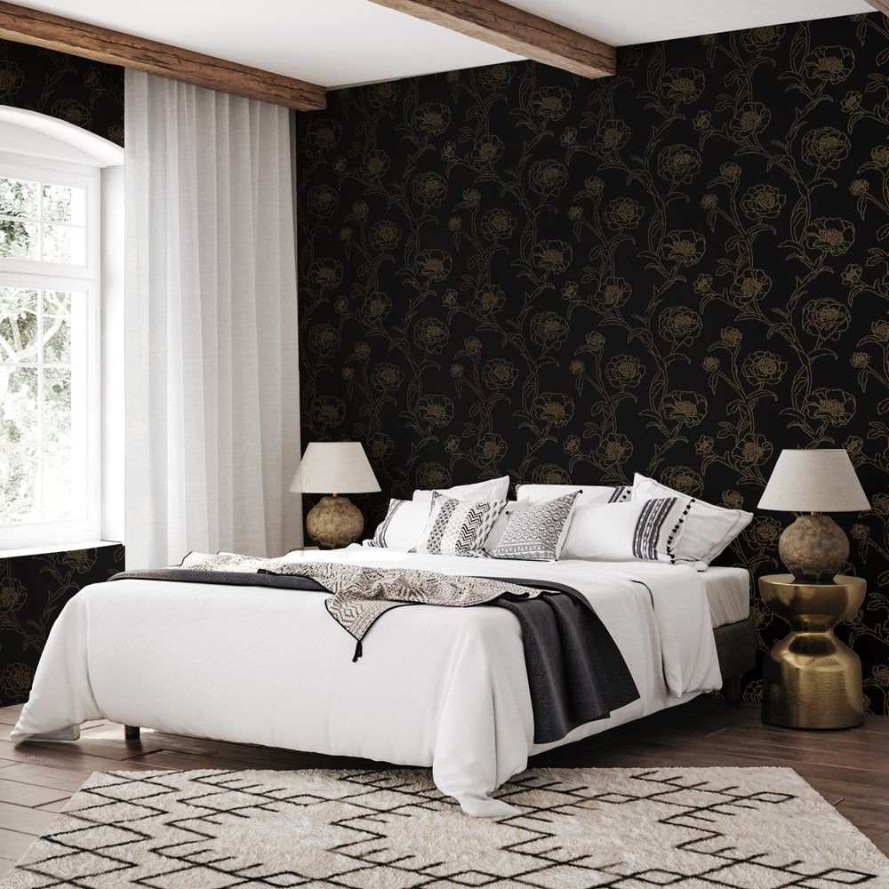 1000x1000 Discover Timeless Elegance: Black Peel & Stick Wallpaper