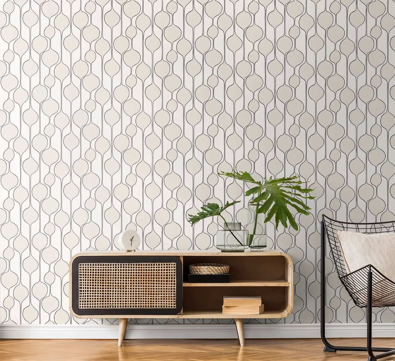 1312x1200 Seabrook Designs Minimalist Geometric Marshmallow Wallpaper