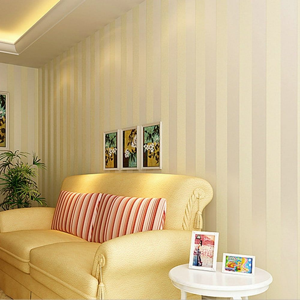 1000x1000 Modern Simple Non Woven Striped Wallpaper Roll Decoration Room Bedroom Living Room Large Area Plain Paper Products Home Decoration Embossed Wallpaper 0.53*10m