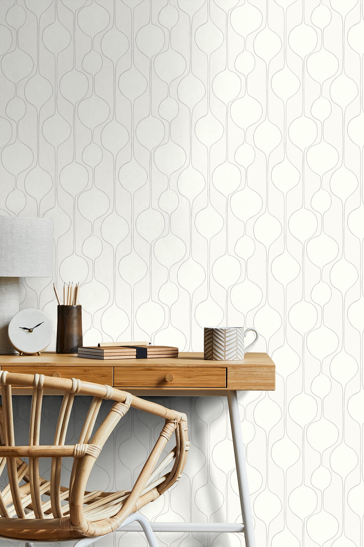 1200x1800 Seabrook Designs Minimalist Geometric Egyptian Cotton Wallpaper