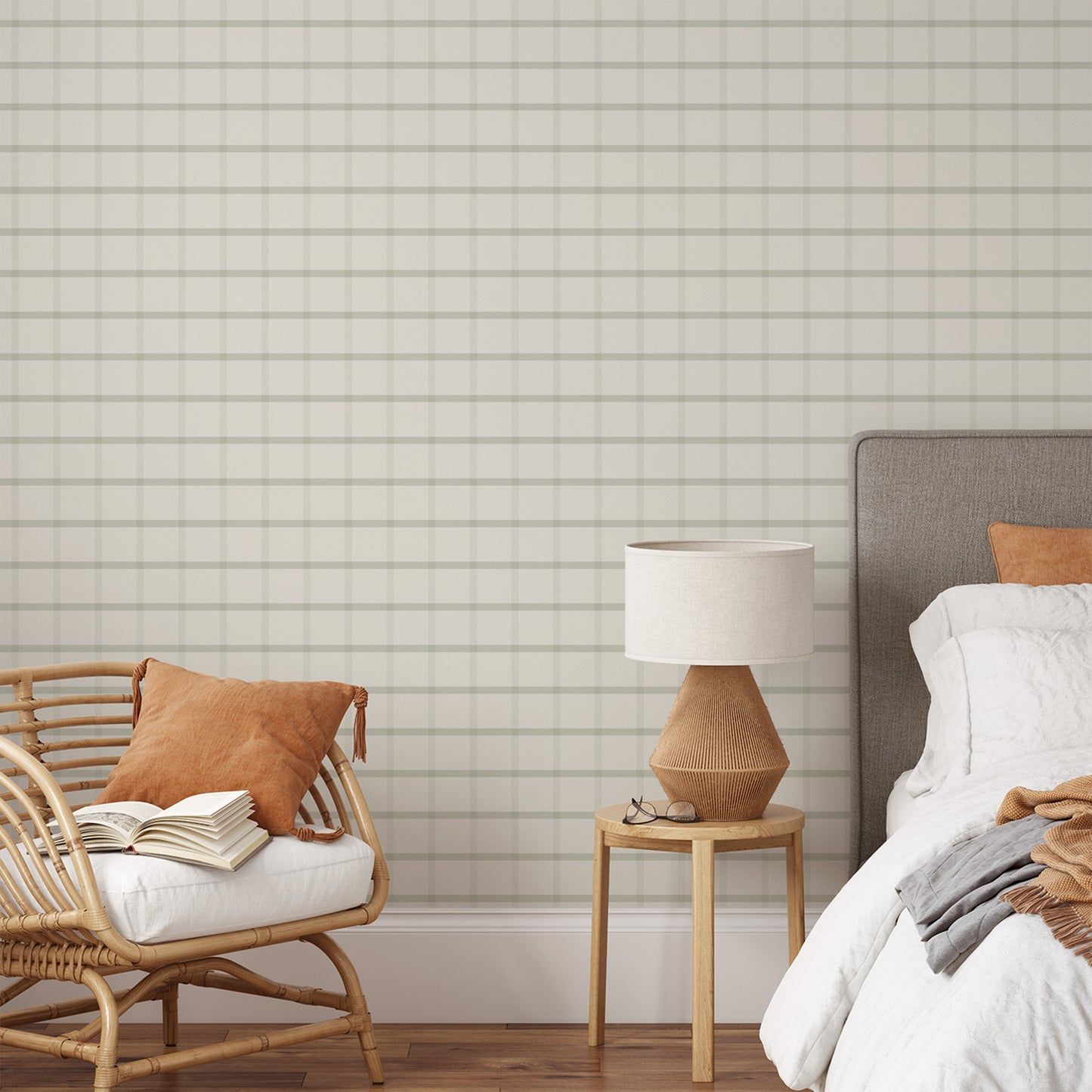1445x1445 Simple Plaid Wallpaper Peel and Stick / 2x9