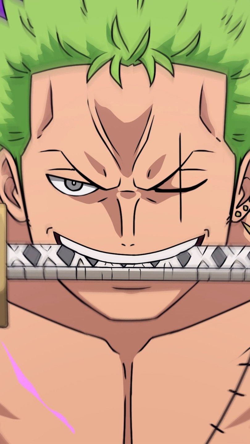 810x1440 Roronoa Zoro from One Piece Anime Wallpaper 2K for iPhone and Mobile Phone