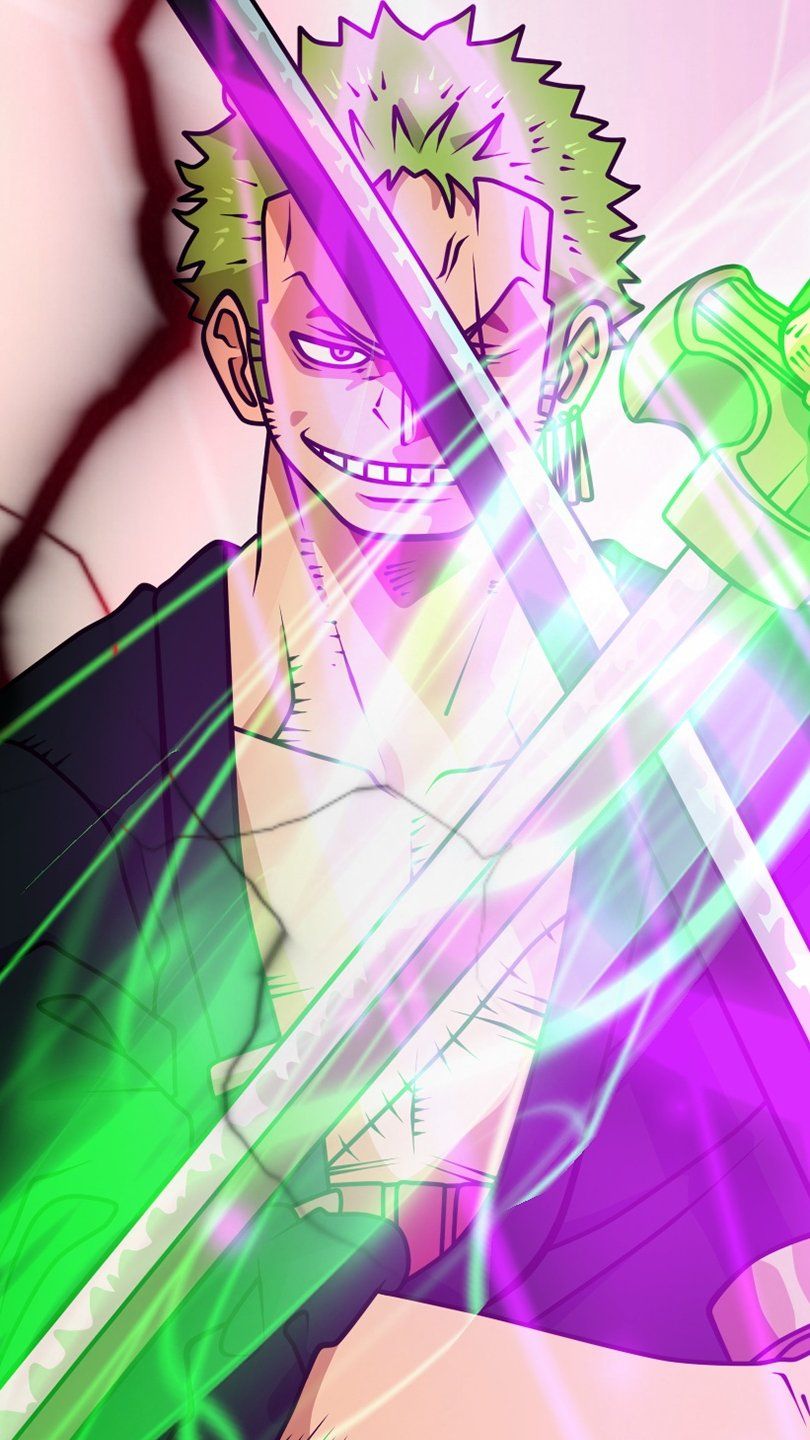 810x1440 Roronoa Zoro from One Piece Anime Wallpaper 2K for iPhone and Mobile Phone