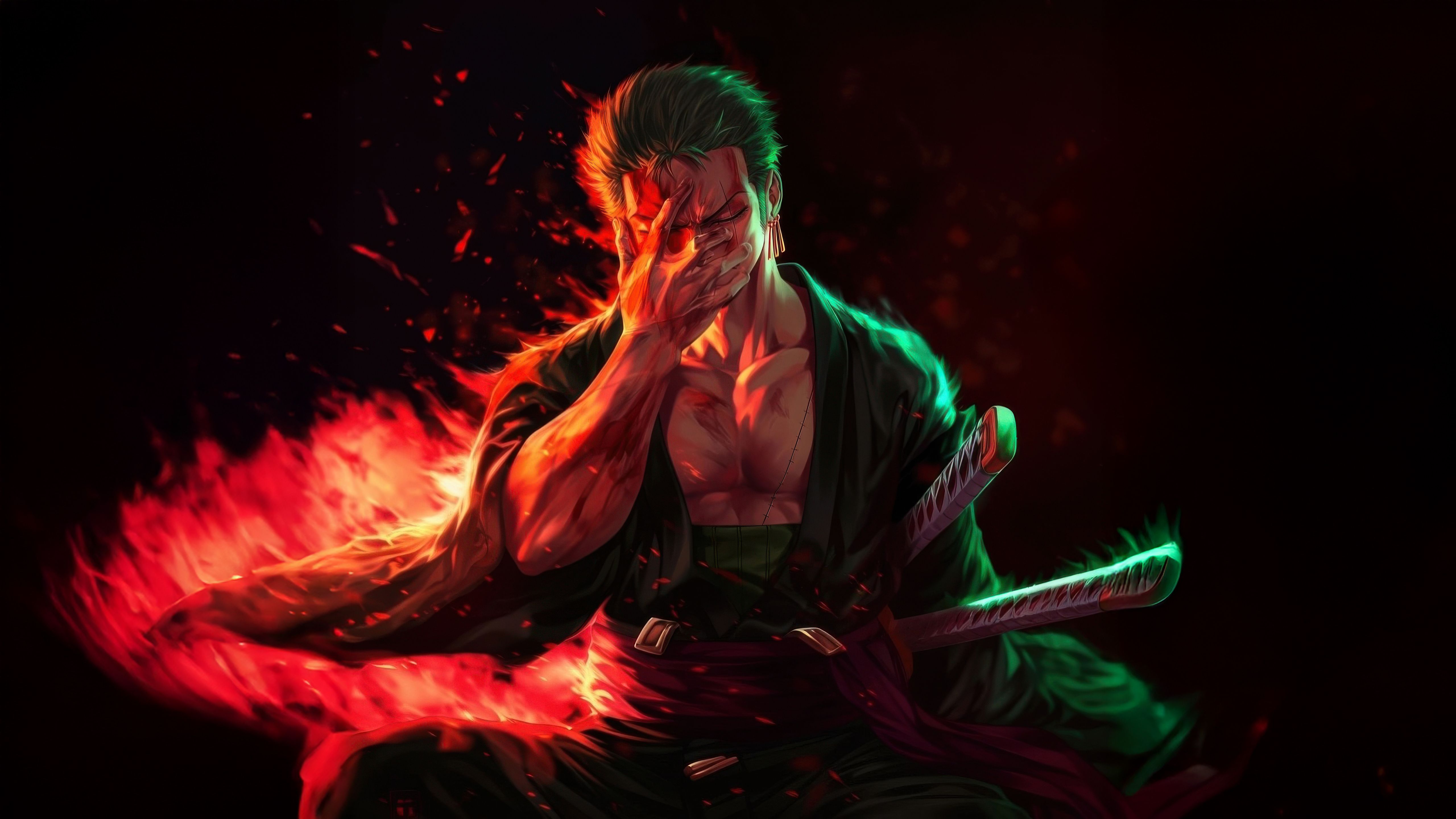 5120x2880 One Piece Zoro Desktop Wallpaper
