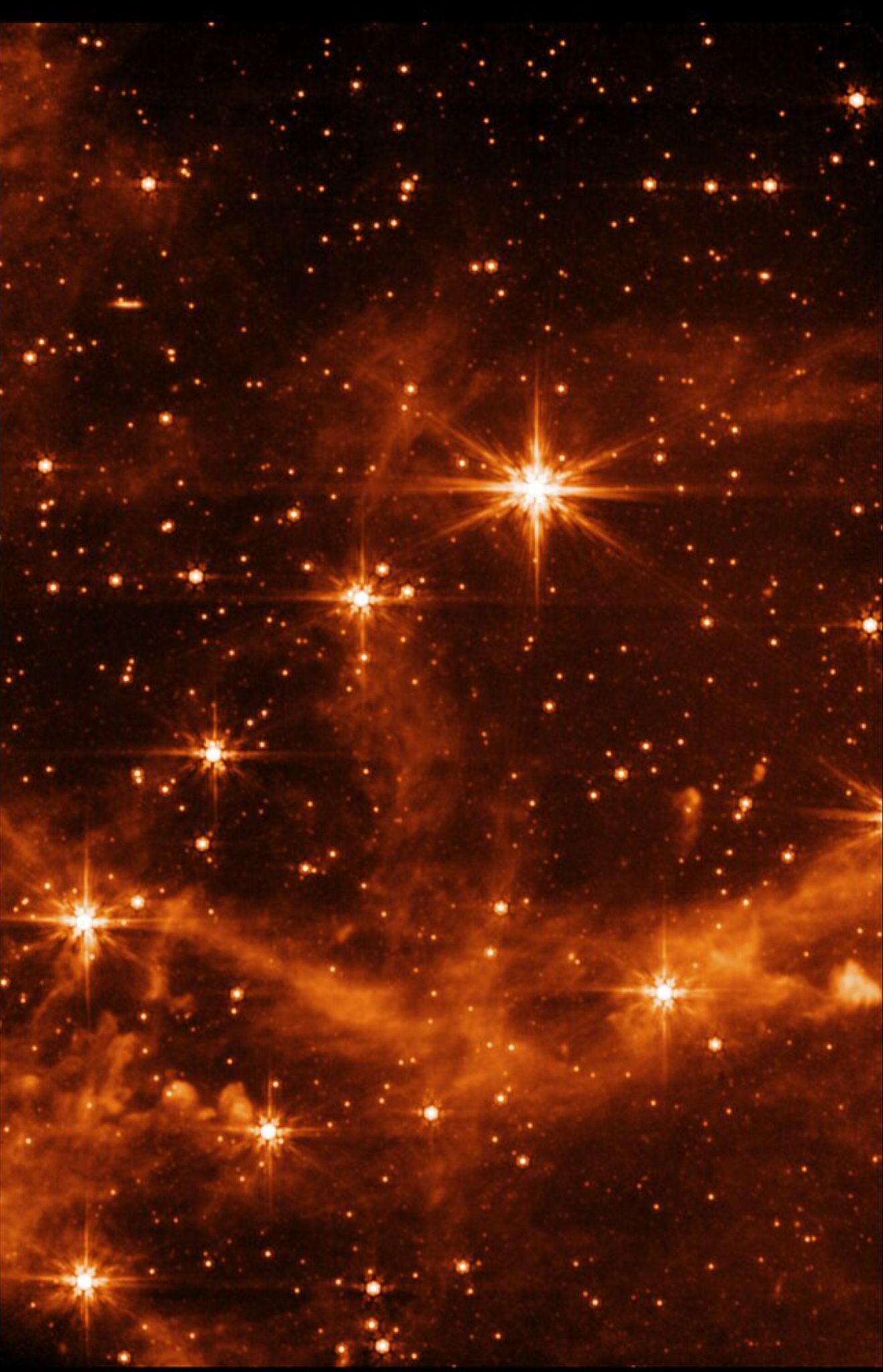1319x2048 Orange Galaxy