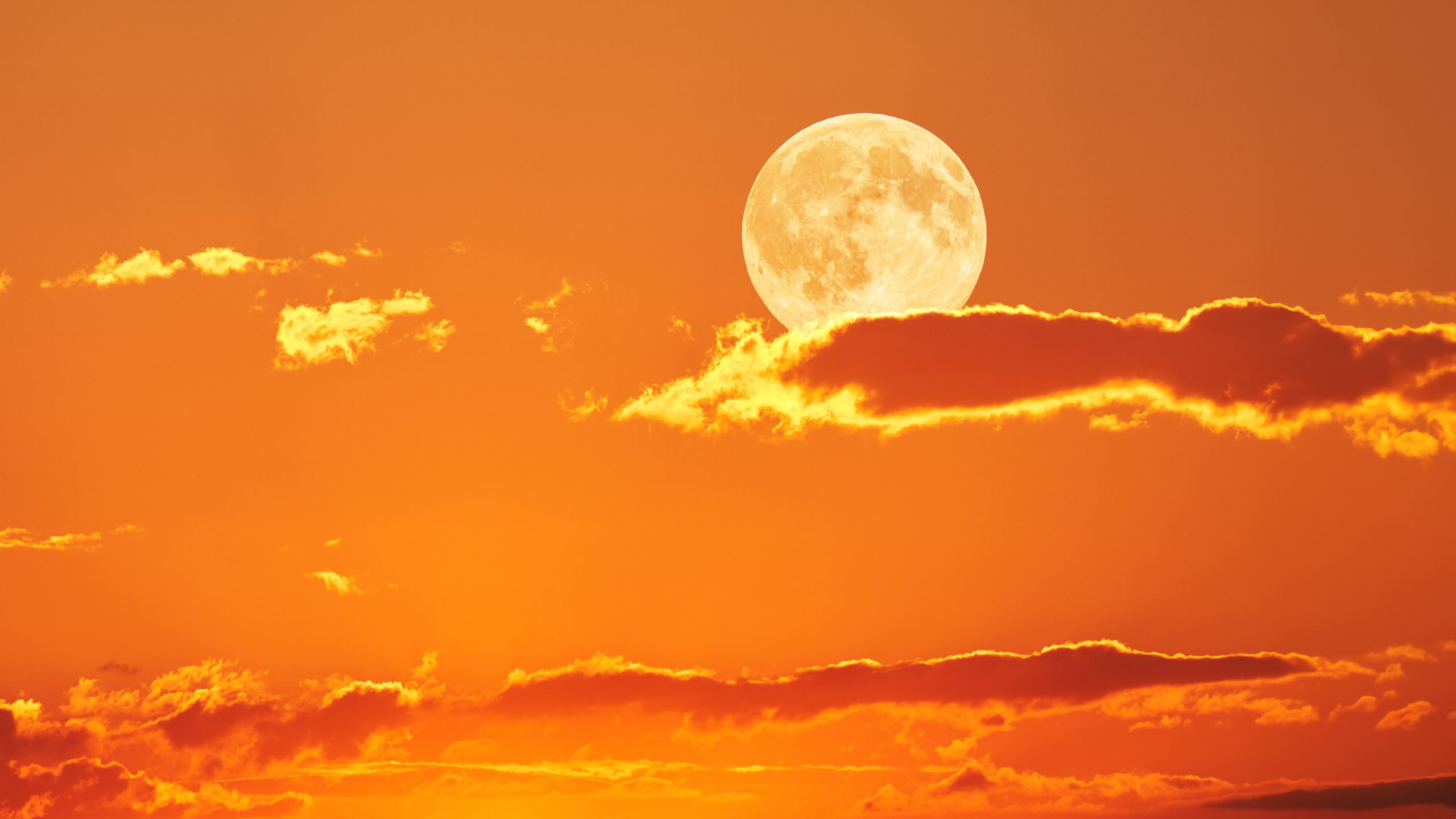 2560x1440 Why was the moon orange last night?