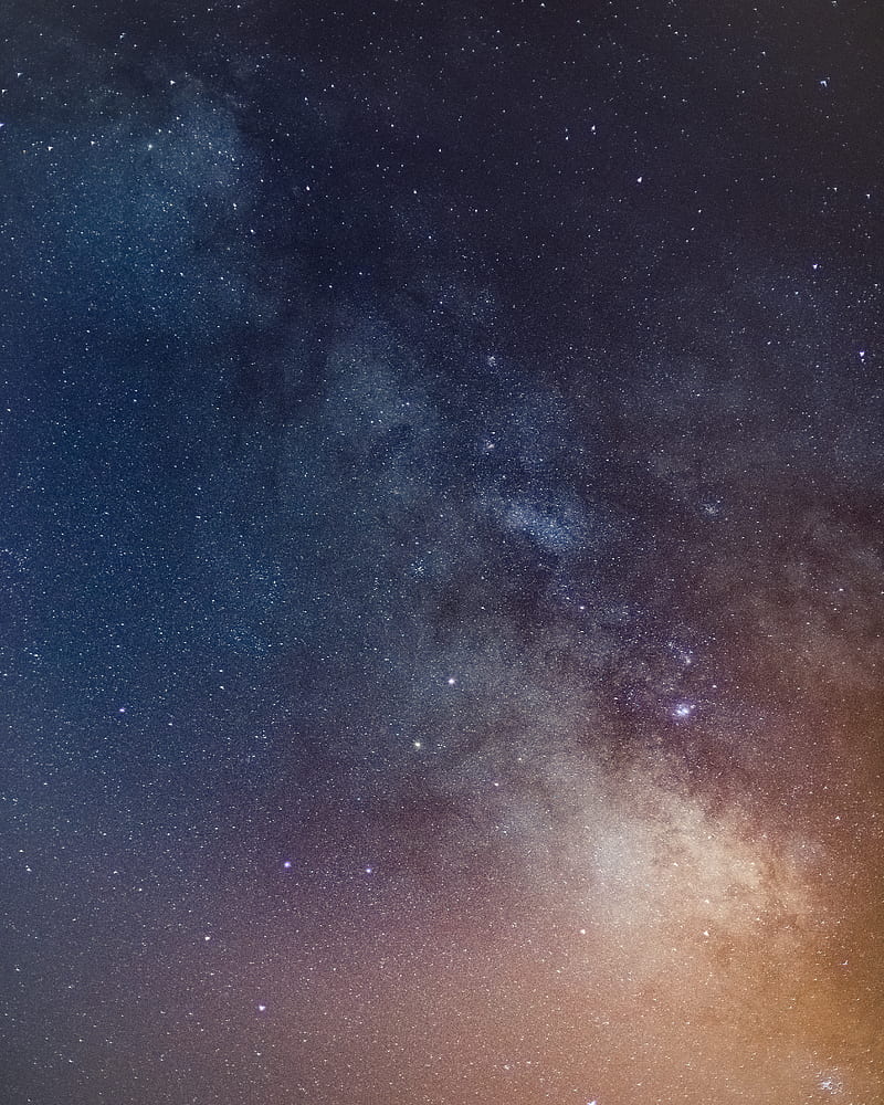 800x1000 Blue and orange starry night sky, HD phone wallpaper