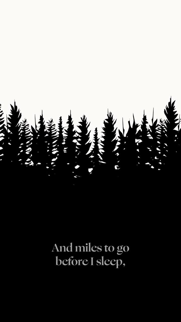 720x1280 Robert Frost 'Miles to Go' Art Print: Snowy Evening Woodland Decor