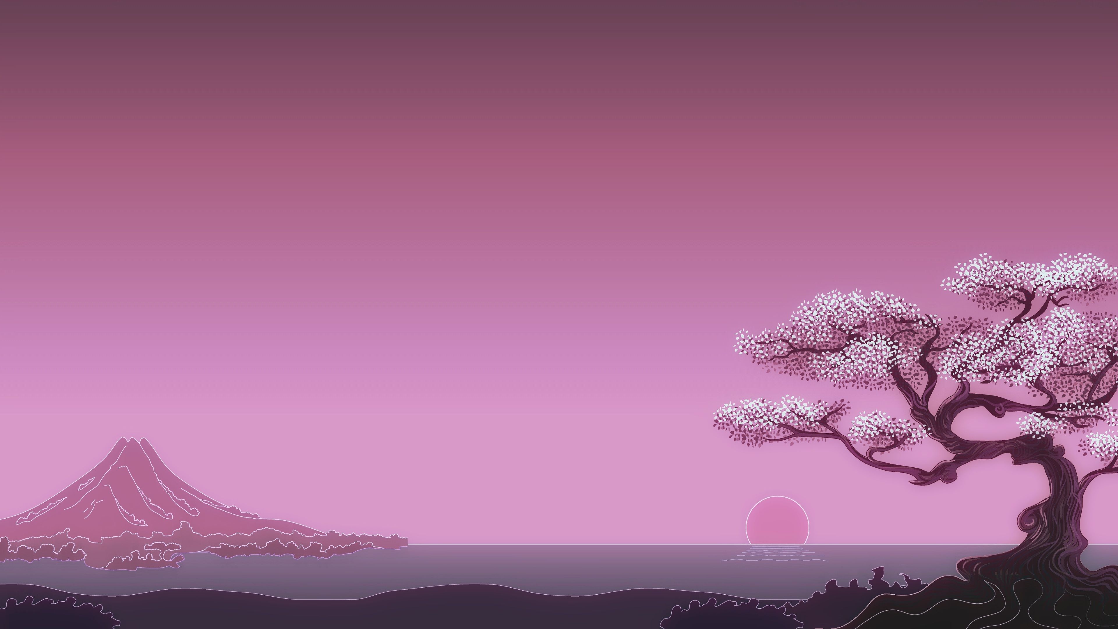 3840x2160 Sakura Art Wallpaper