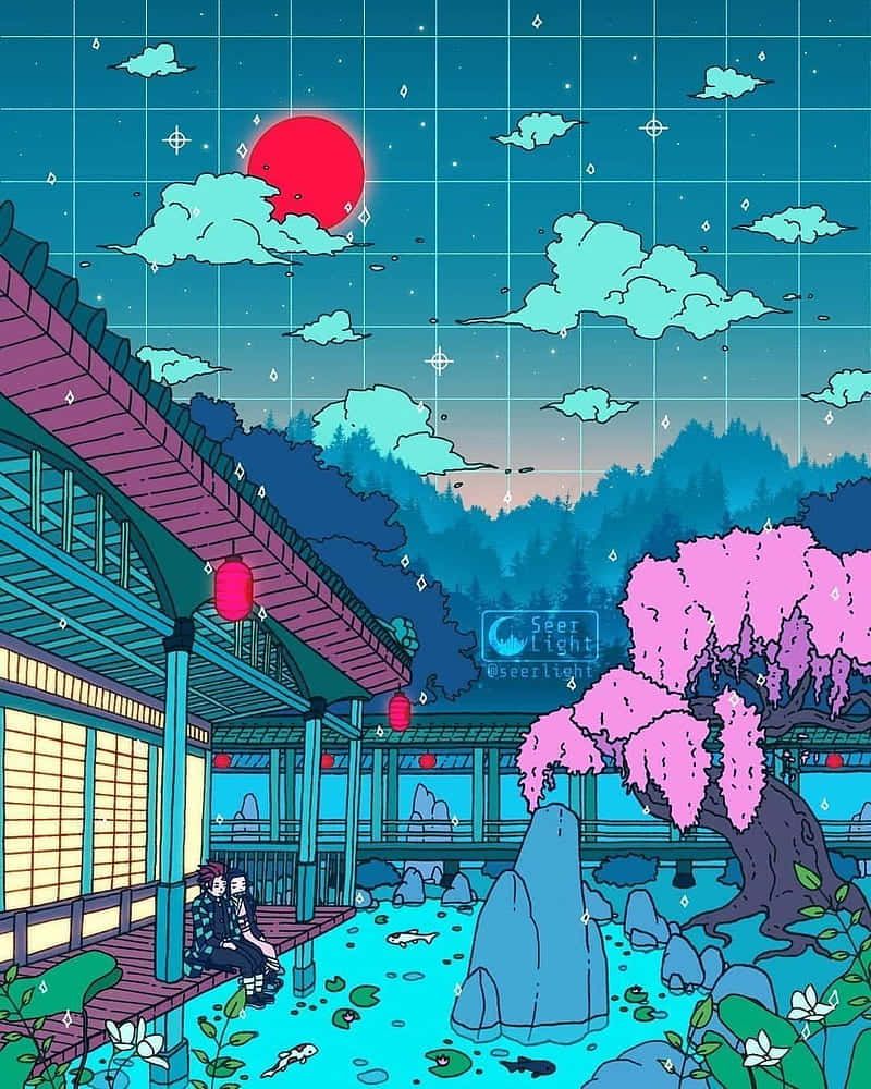800x1000 Download Sakura Tree Japan Anime Wallpaper
