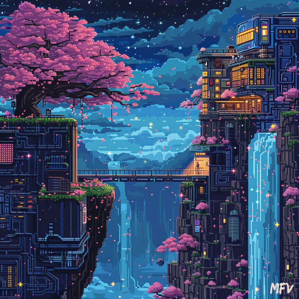 1024x1024 Sakura Skyline