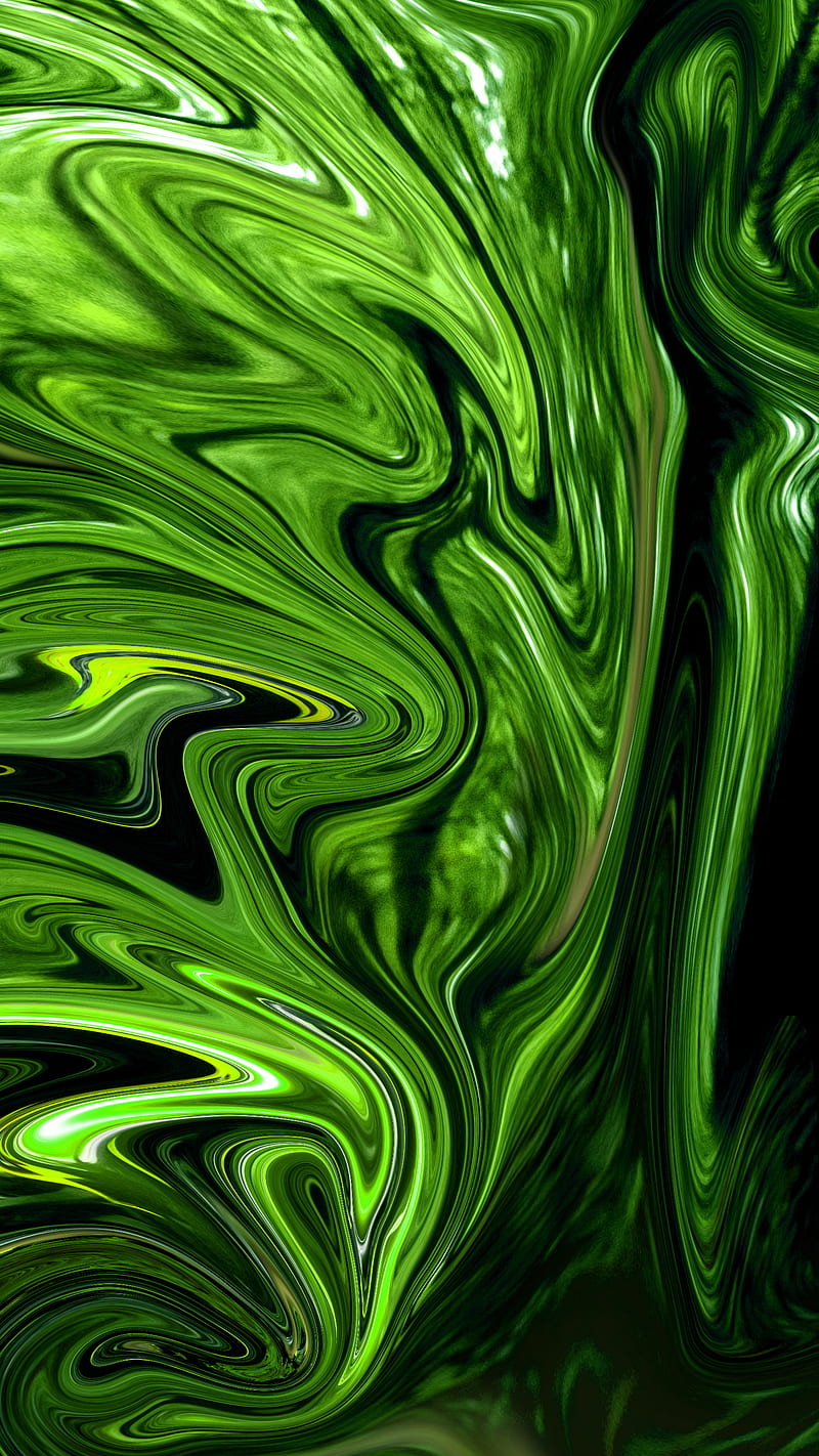 800x1422 Abstract Green, abstract, arizrab, art, green, illustration, liquid, paint, painting, HD phone wallpaper