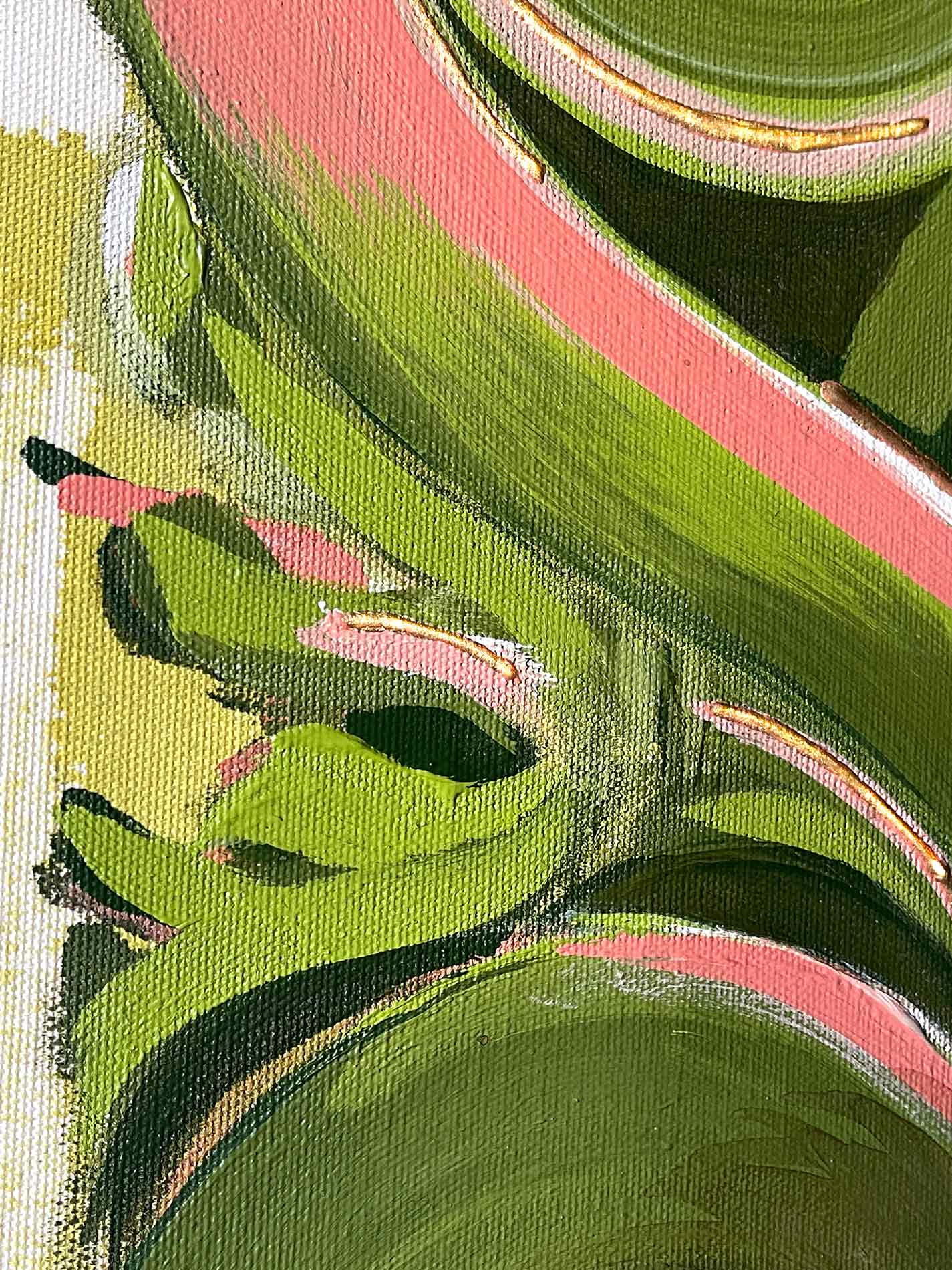 1425x1900 “Dissipate” Pink Abstract Architectural Painting