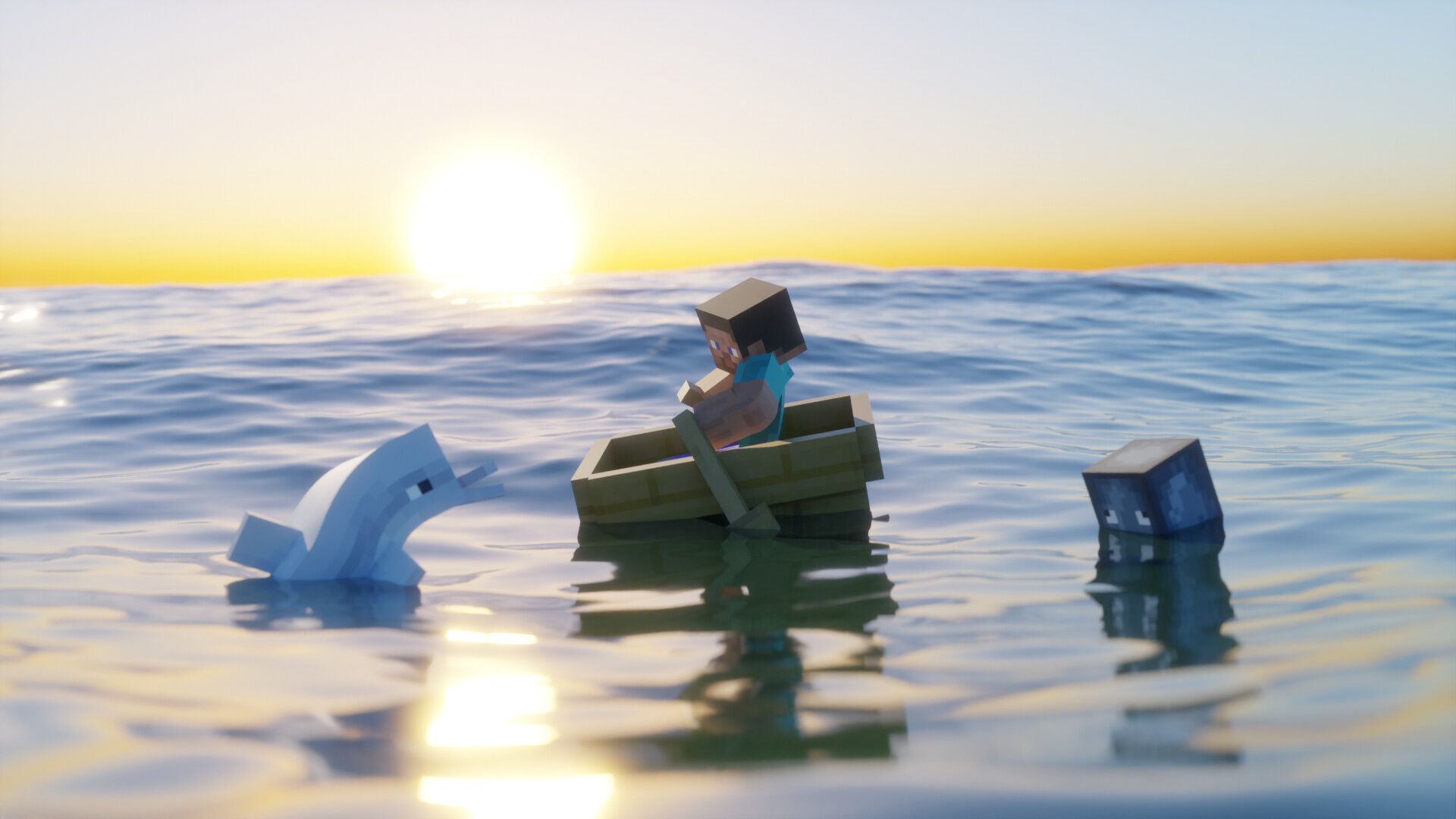 1920x1080 Minecraft Sea