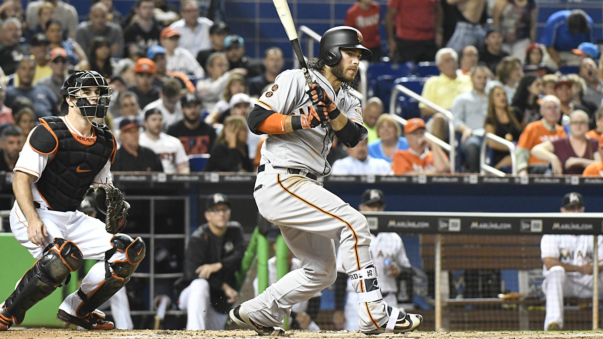 1920x1080 Giants' Brandon Crawford ties MLB record with seven hits vs. Marlins