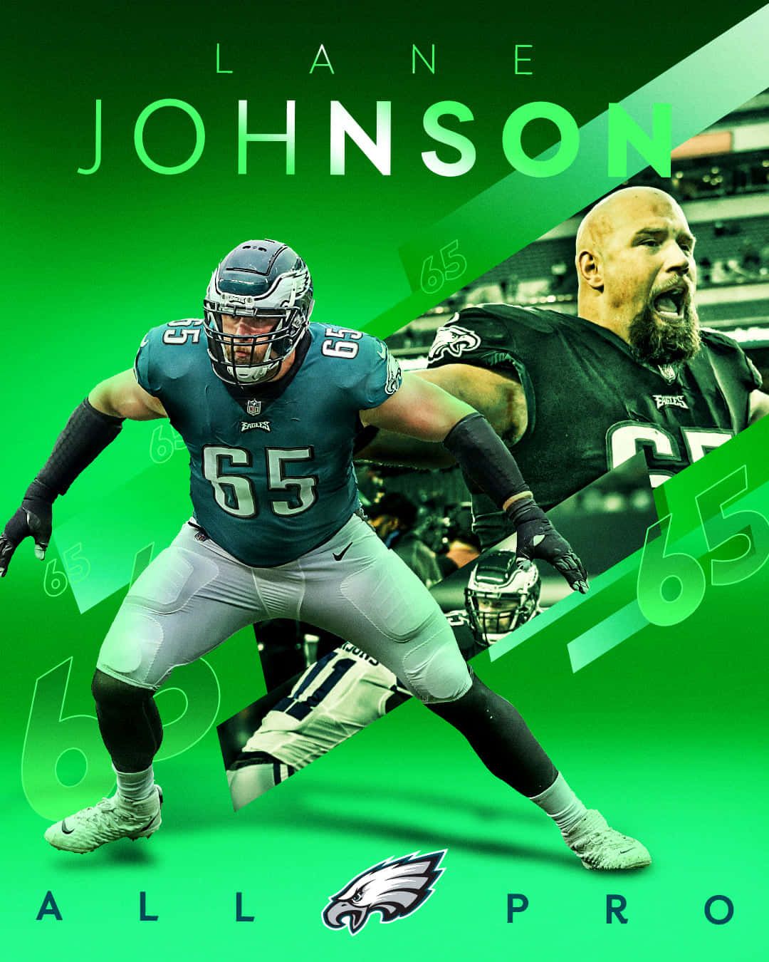 1080x1350 Download Lane Johnson Philadelphia Eagles All Pro Wallpaper